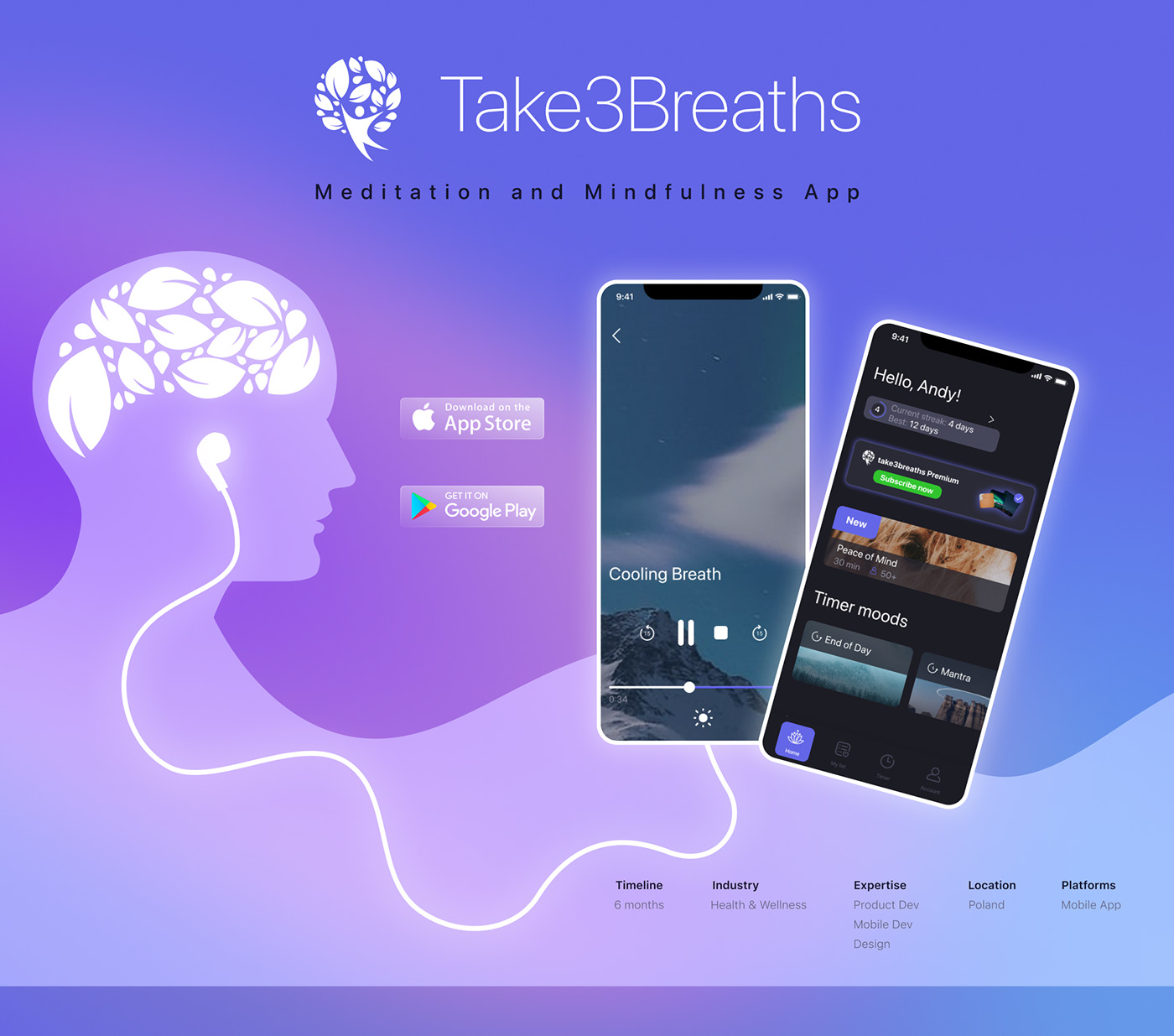 app design meditacion mindfulness mobile design product design  user experience UX design