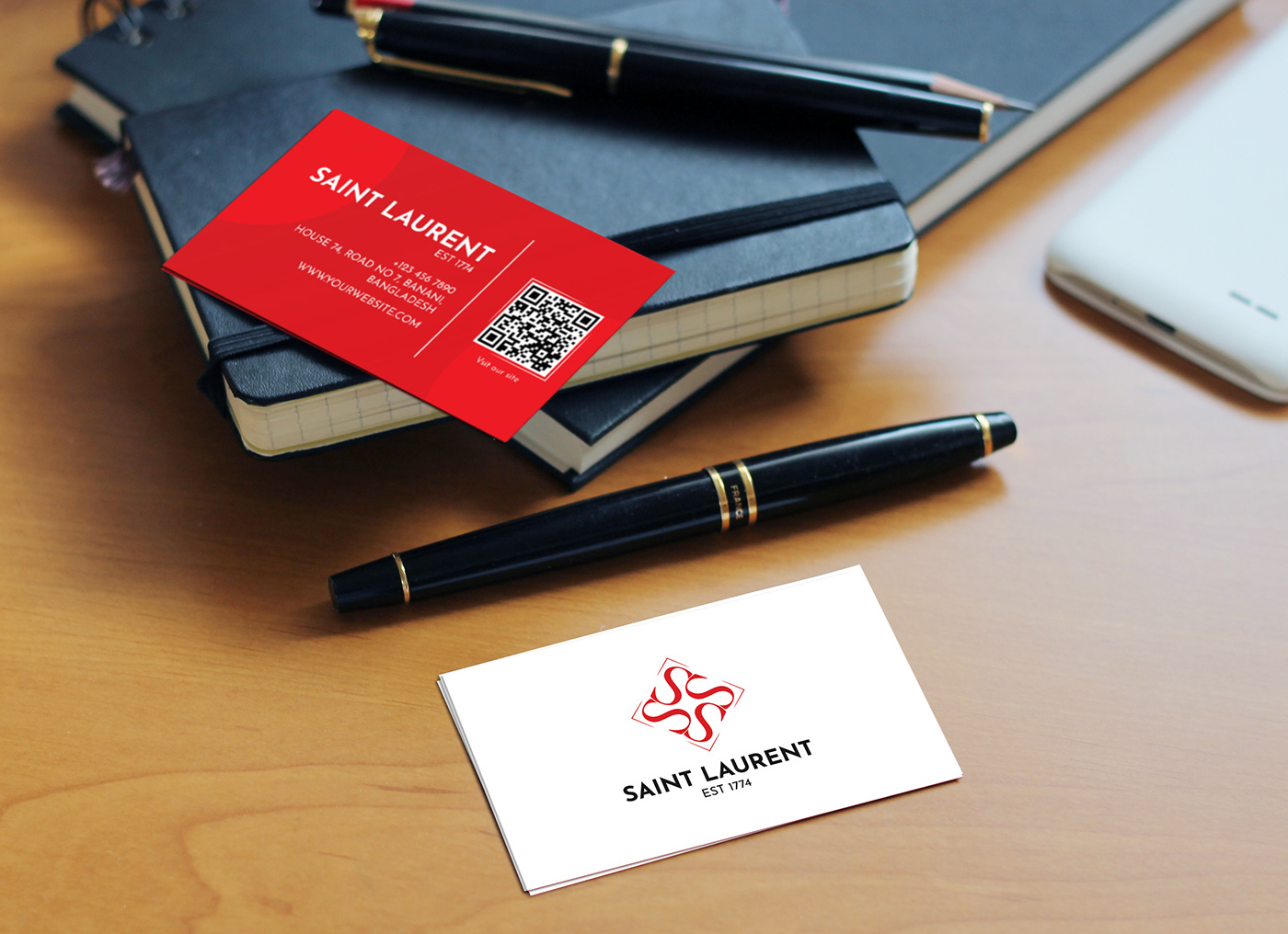 A Business card for brand identity.