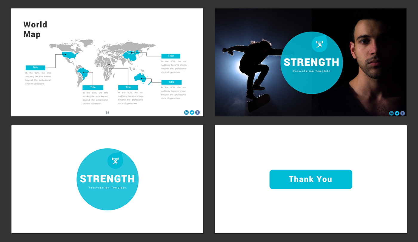 strength Powerpoint Keynote template free Free Template trust_design minimal trend print design 