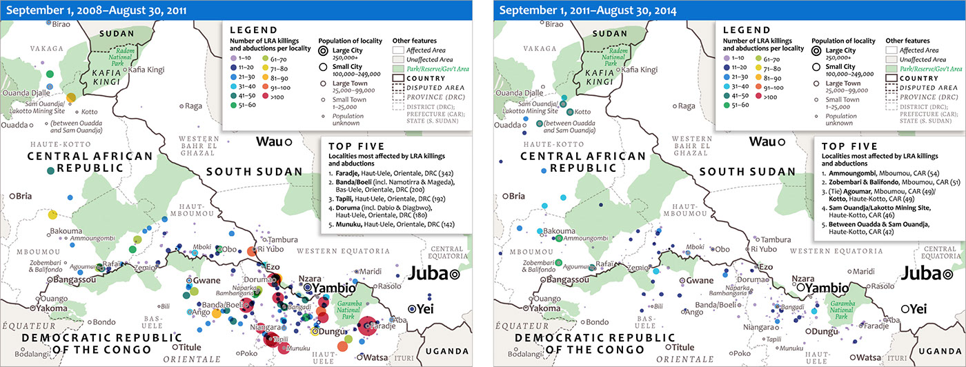 LRA Terrorist map central africa map infographic map central african republic South Sudan