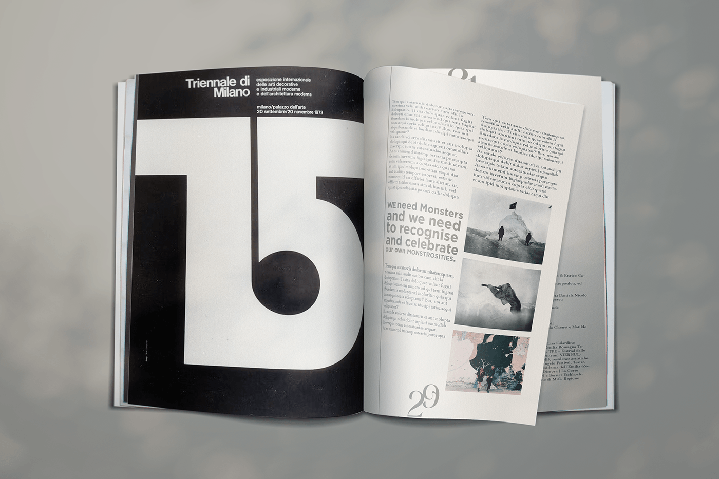 editorial design  typography   Typeface Magazine design magazine layout publishing   Catalogue triennale di milano