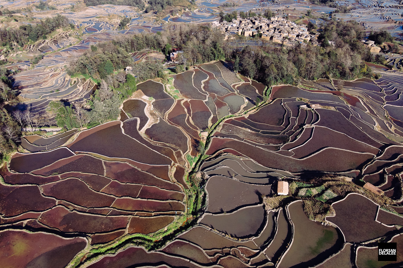 china hani heritage Kunming rice terrace UNESCO yuanyang Yunnan 元阳 Aerial