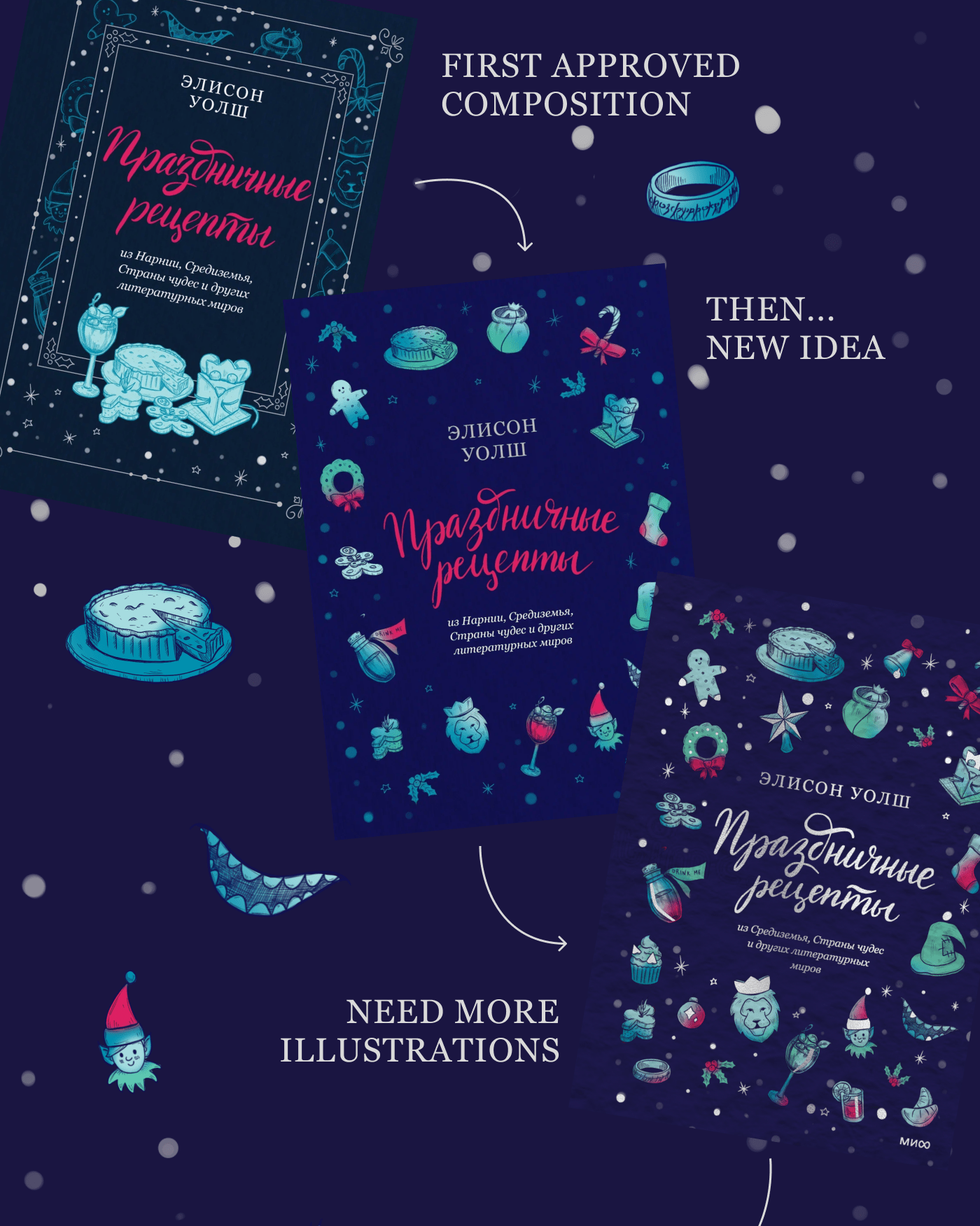 book book design Christmas cover Handlettering icons ILLUSTRATION  lettering publishing   recipes