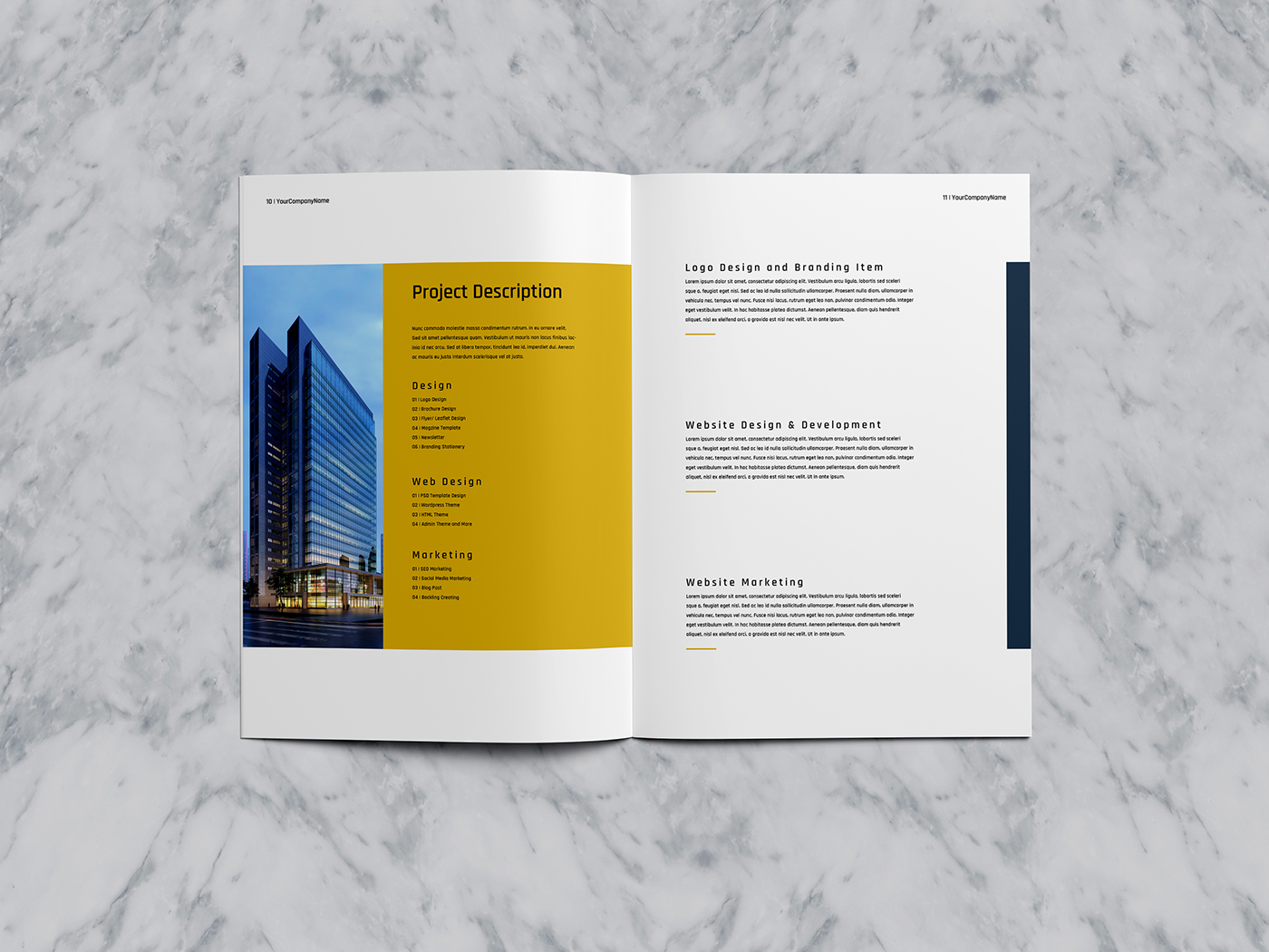 a4 agency blue clean creative editable indesign proposal minimal design ms word