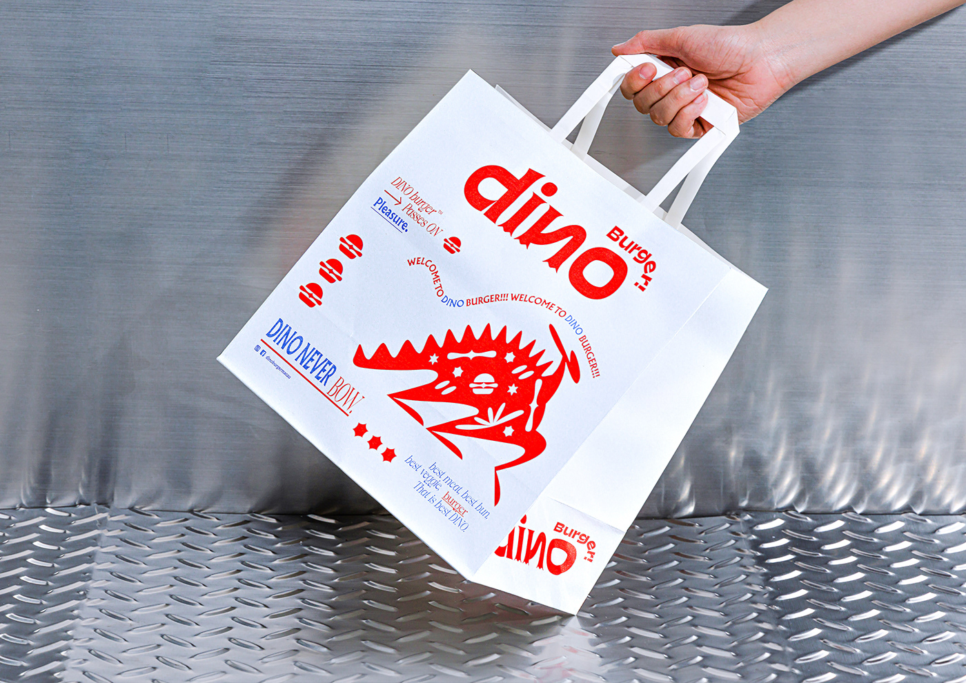 AU CHON HIN brand identity branding  Dino burger graphic design  Macao Macao brand macau untitled macao