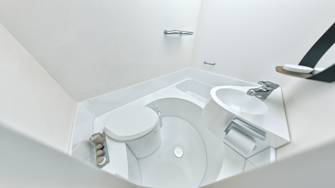 Nakagin tokyo japan capsule metabolism CGI 3D architecture Interior bedroom