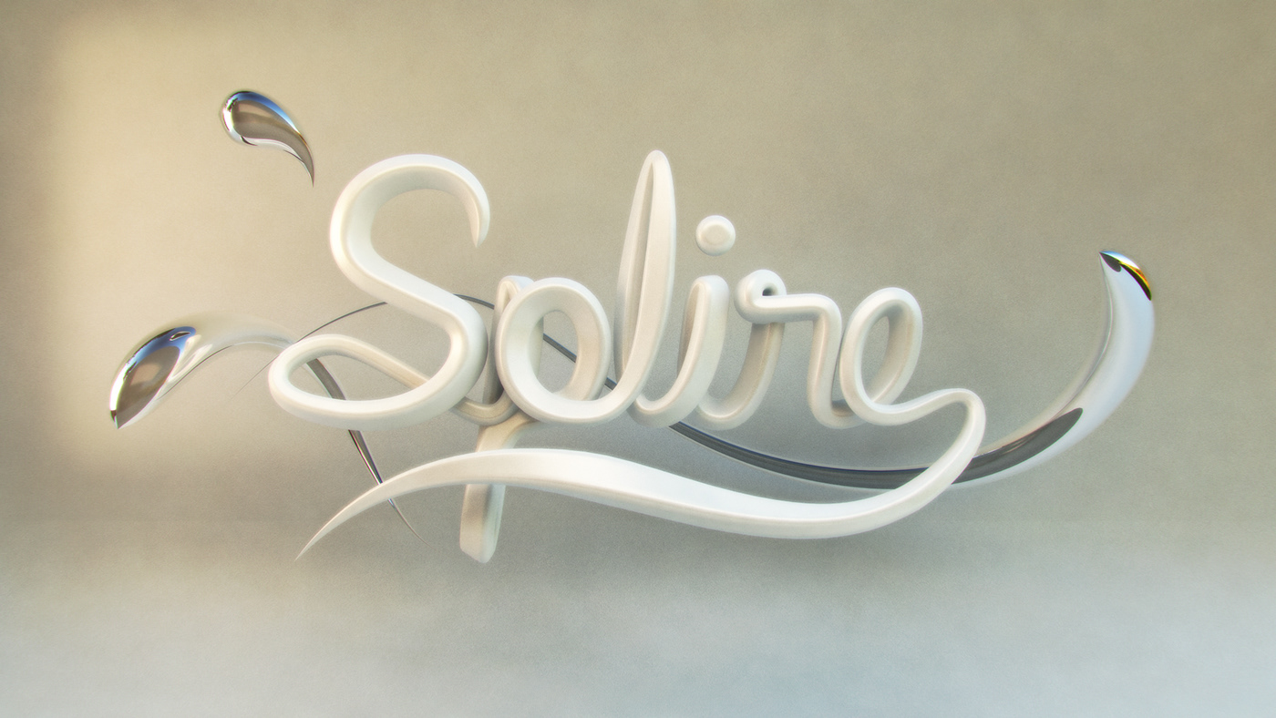 line spline typo 3D vray creative art letter typography   c4d