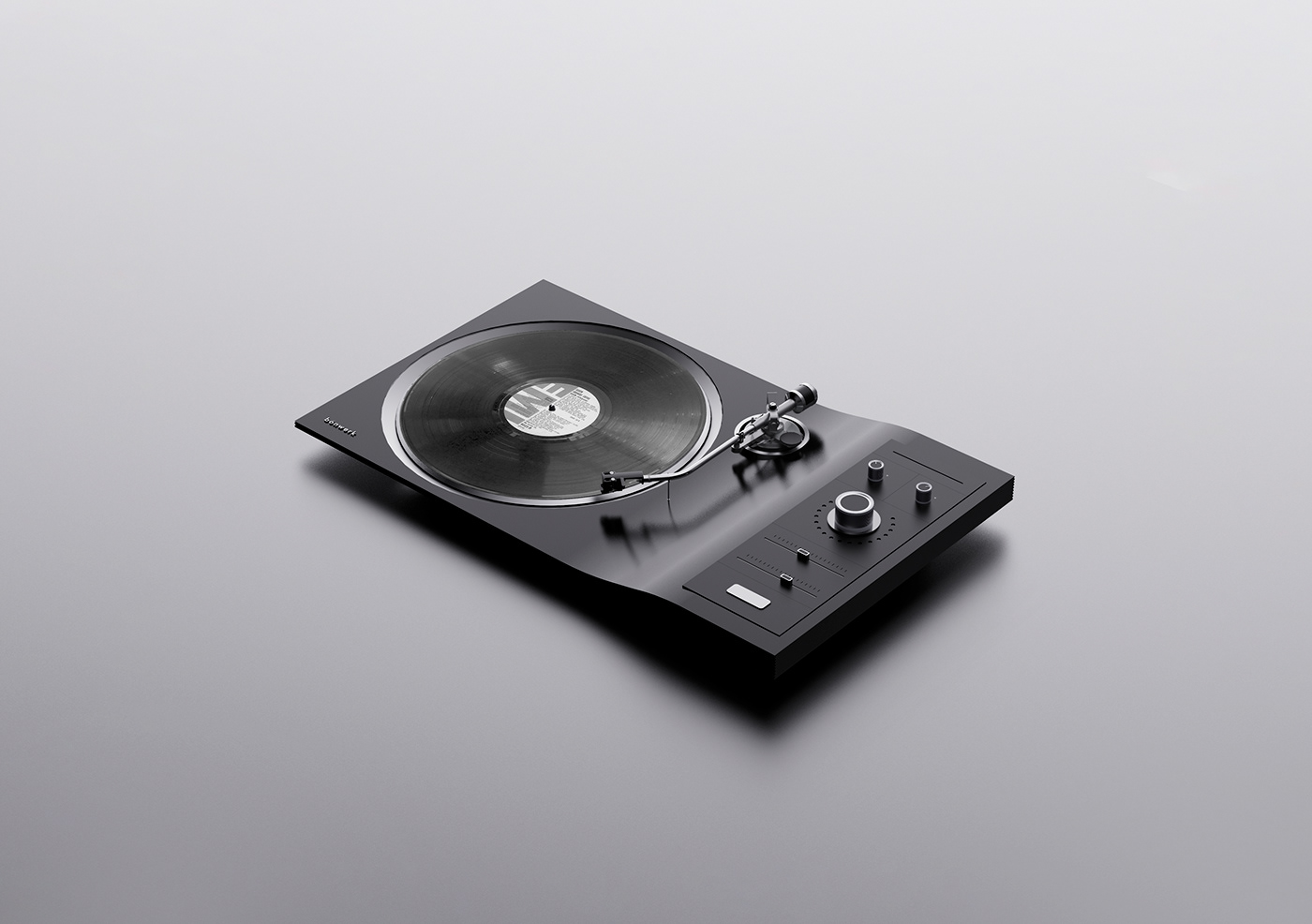 turntable vinyl music industrial design  product design  Render