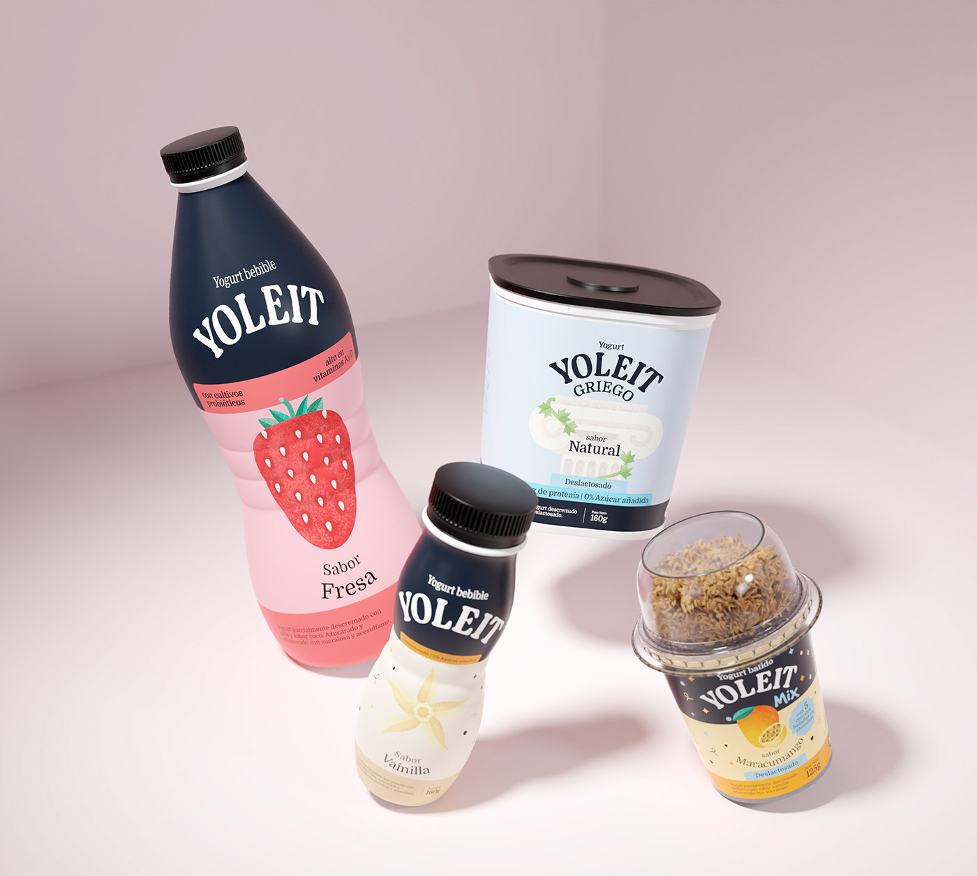 Packaging rebranding yogurt branding  ILLUSTRATION  peru sedestudio product design  brandingperu PeruDesign
