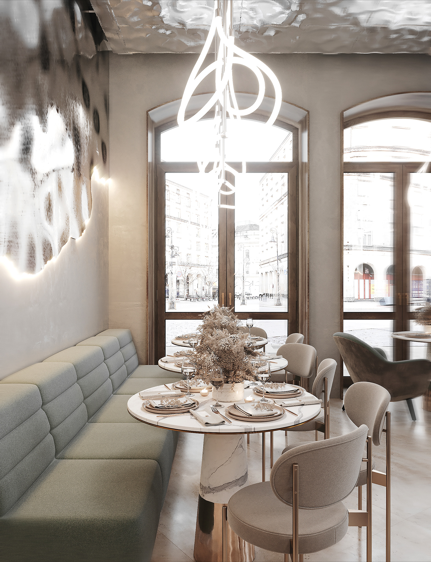 architecture commercial design designer essence interior design  Minimalism restaurant Style visuals