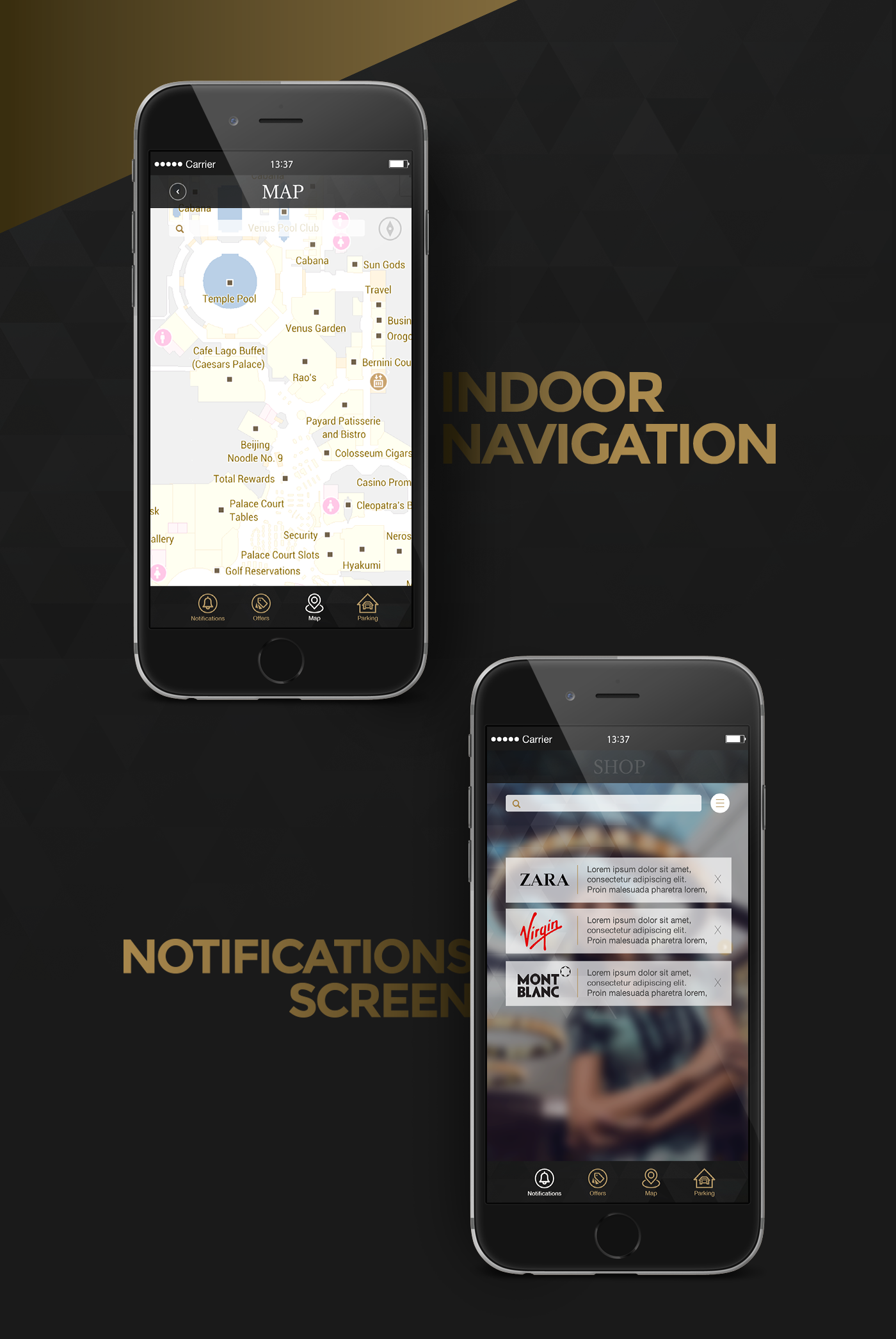 mobile application UI ux Interface citystars egypt cairo Brandinc brandinc. mall app store zara