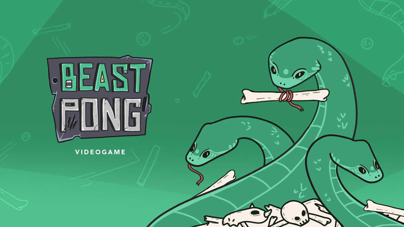pong videogame beast Character concept game game design  Game Development ILLUSTRATION  multiplayer