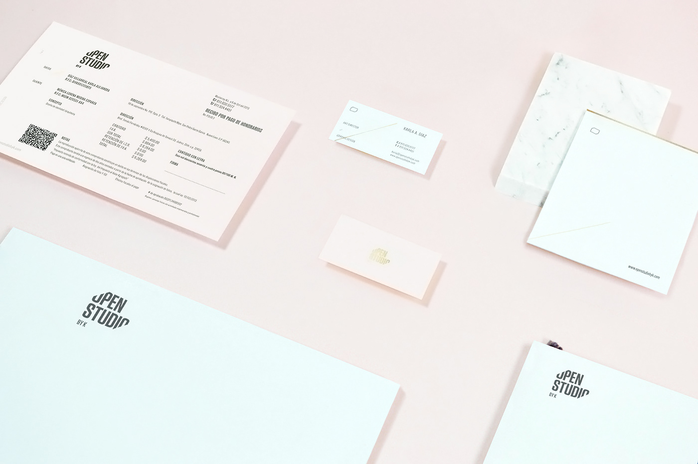 logo satationary identity foil pink girly lovely sweet typographic elegant portfolio Graphic Designer
