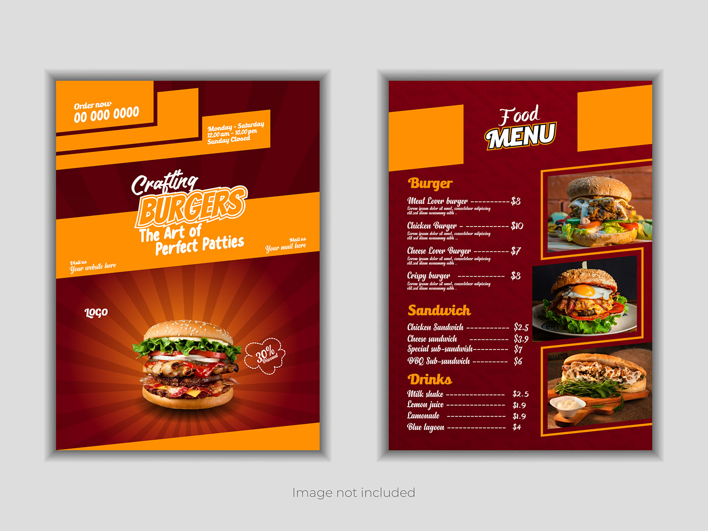 menu menu design Menu Card menudesign Food  restaurant restaurant menu food flyer Fast food srfixtor
