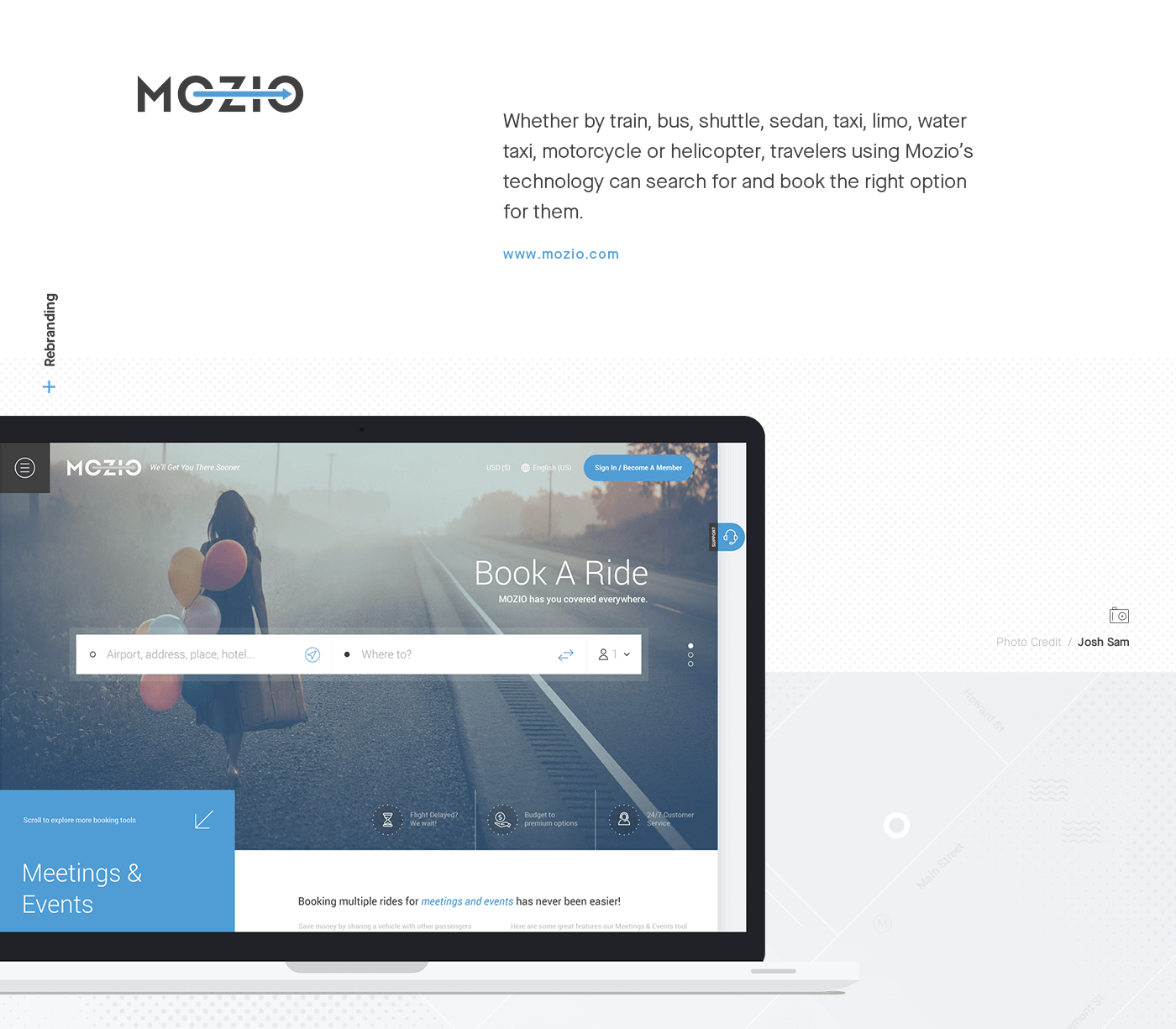 Web Design  ui design Mozio graphic design  ILLUSTRATION  map Booking Tool Travel branding 