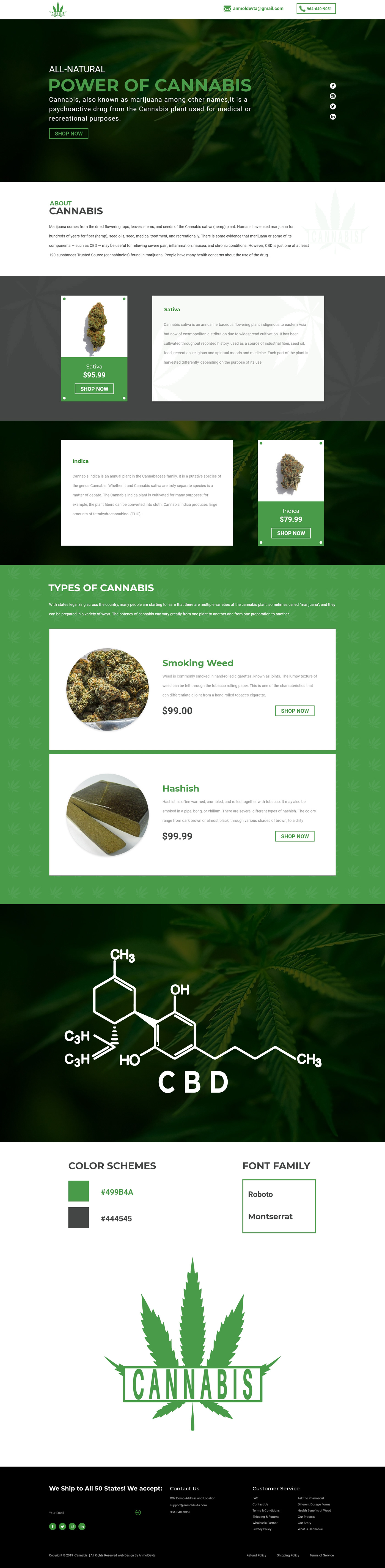 cannabis marijuana weed landing page CBD sativa indica smoking medicine addiction