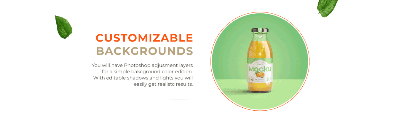 3D bottle design juice mock-up Mockup mockups orange Packaging template