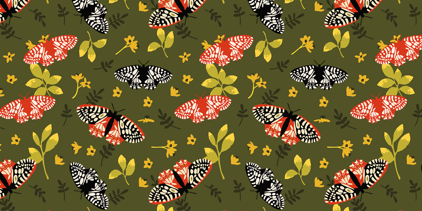 seamless pattern Collection vector texture background butterfly ILLUSTRATION  fabric textile design 
