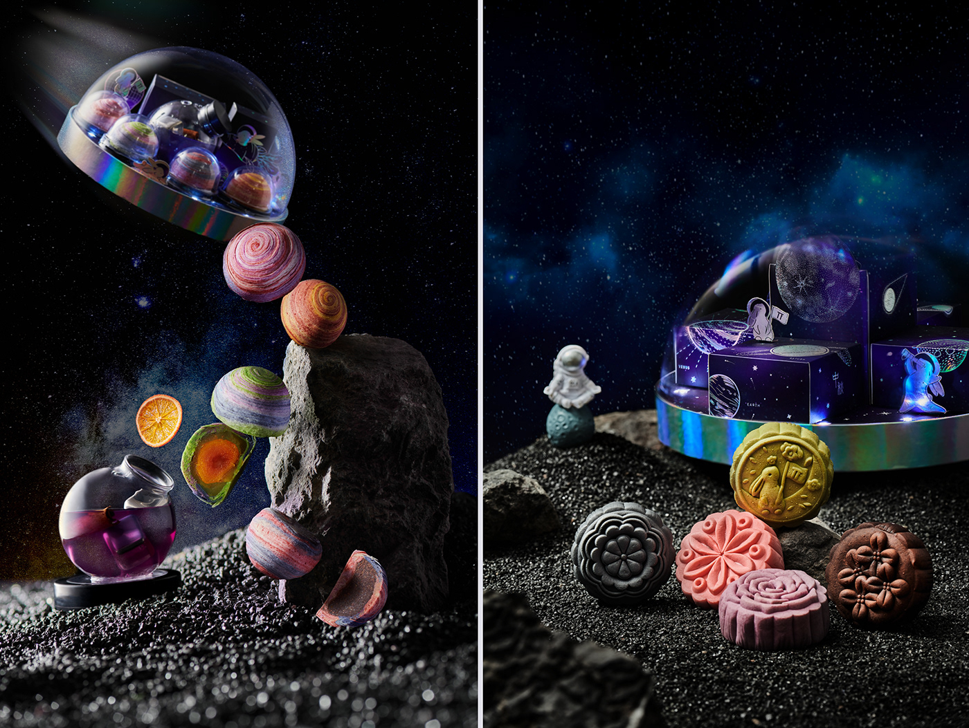 festival galaxy gift gifting mid autumn Mid-Autumn Festival moon mooncake Packaging universe