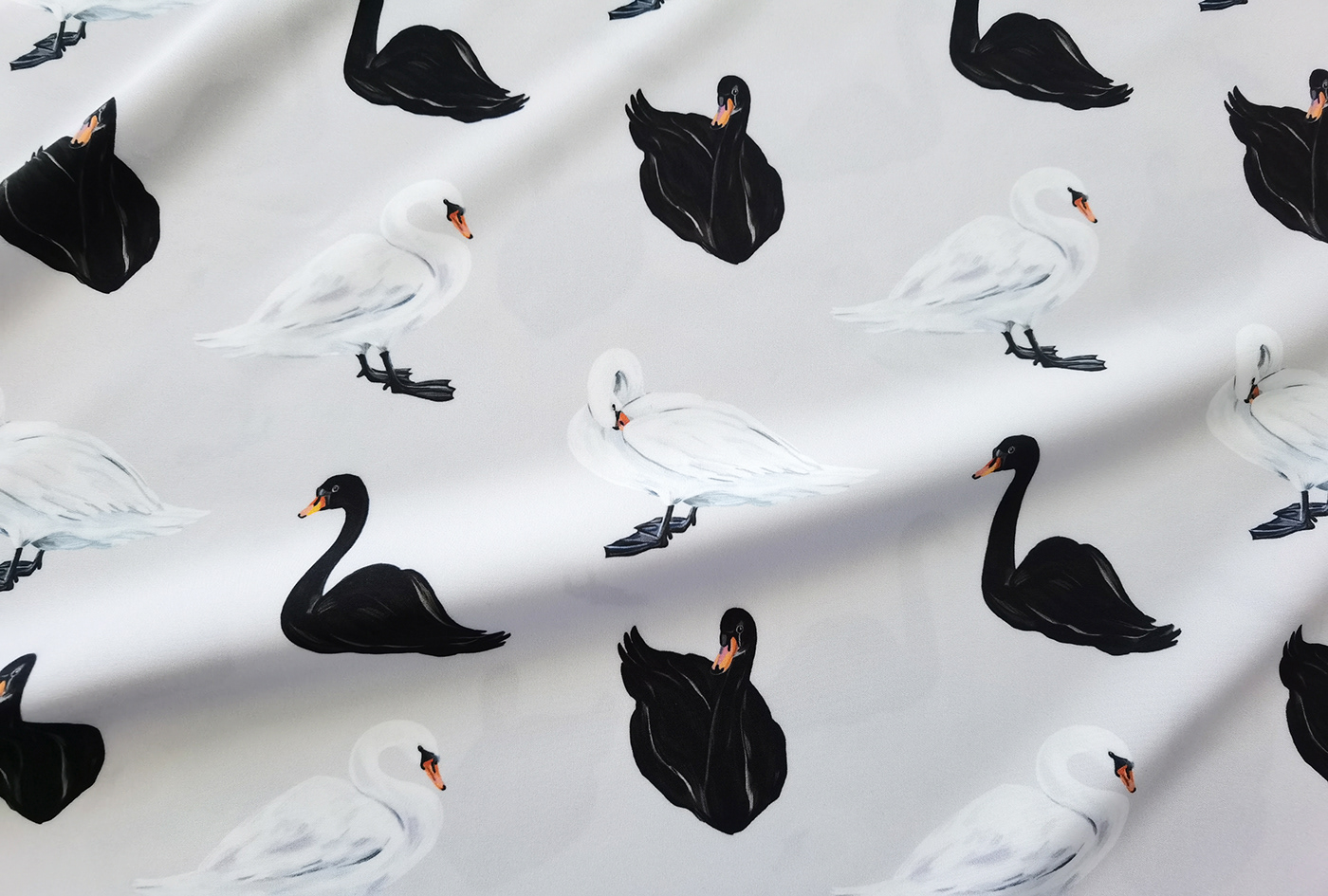 birds swan animals Goose gull print Patterns fabric design Surface Pattern seamless pattern