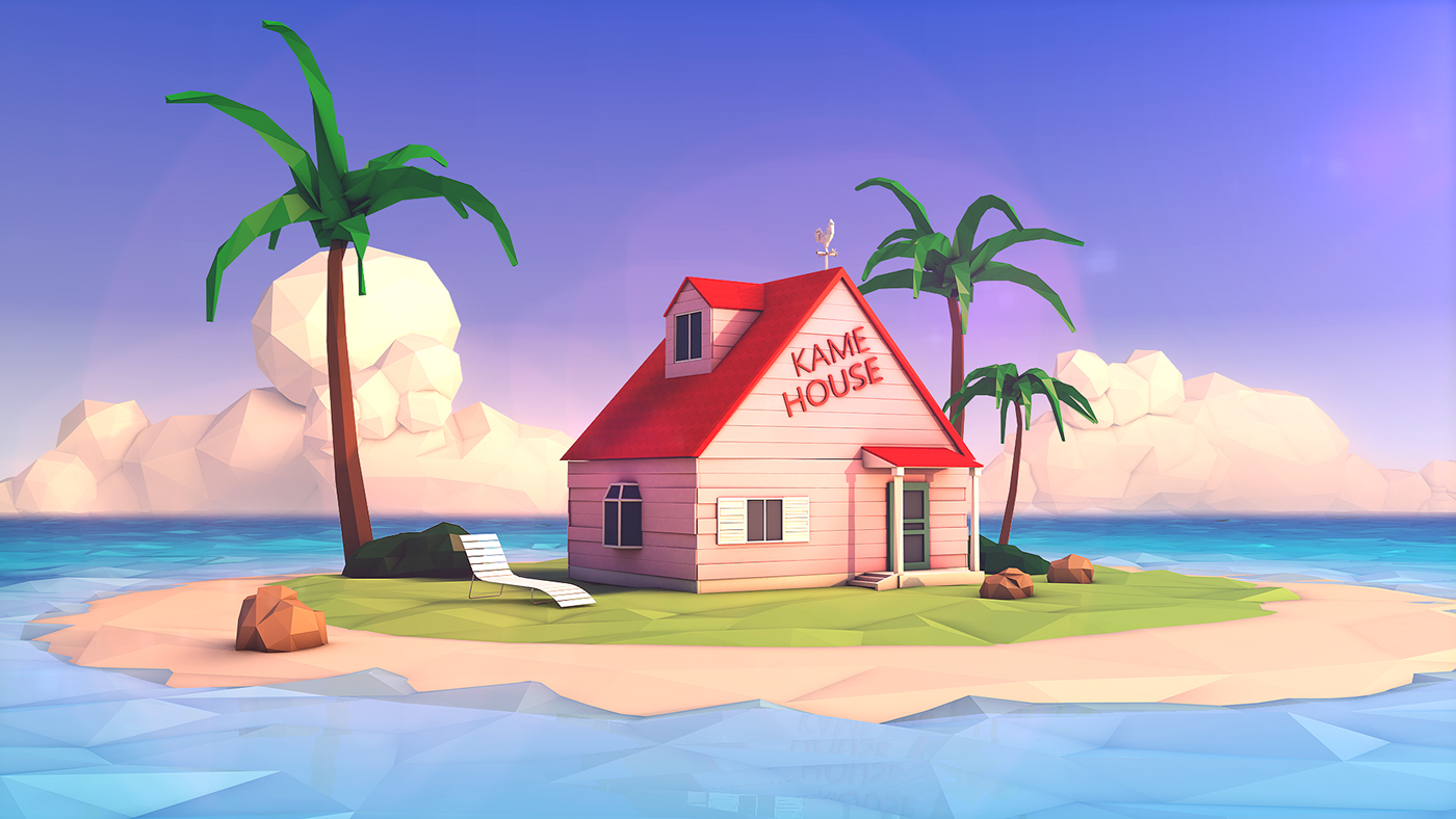 Kame House Low Poly.
