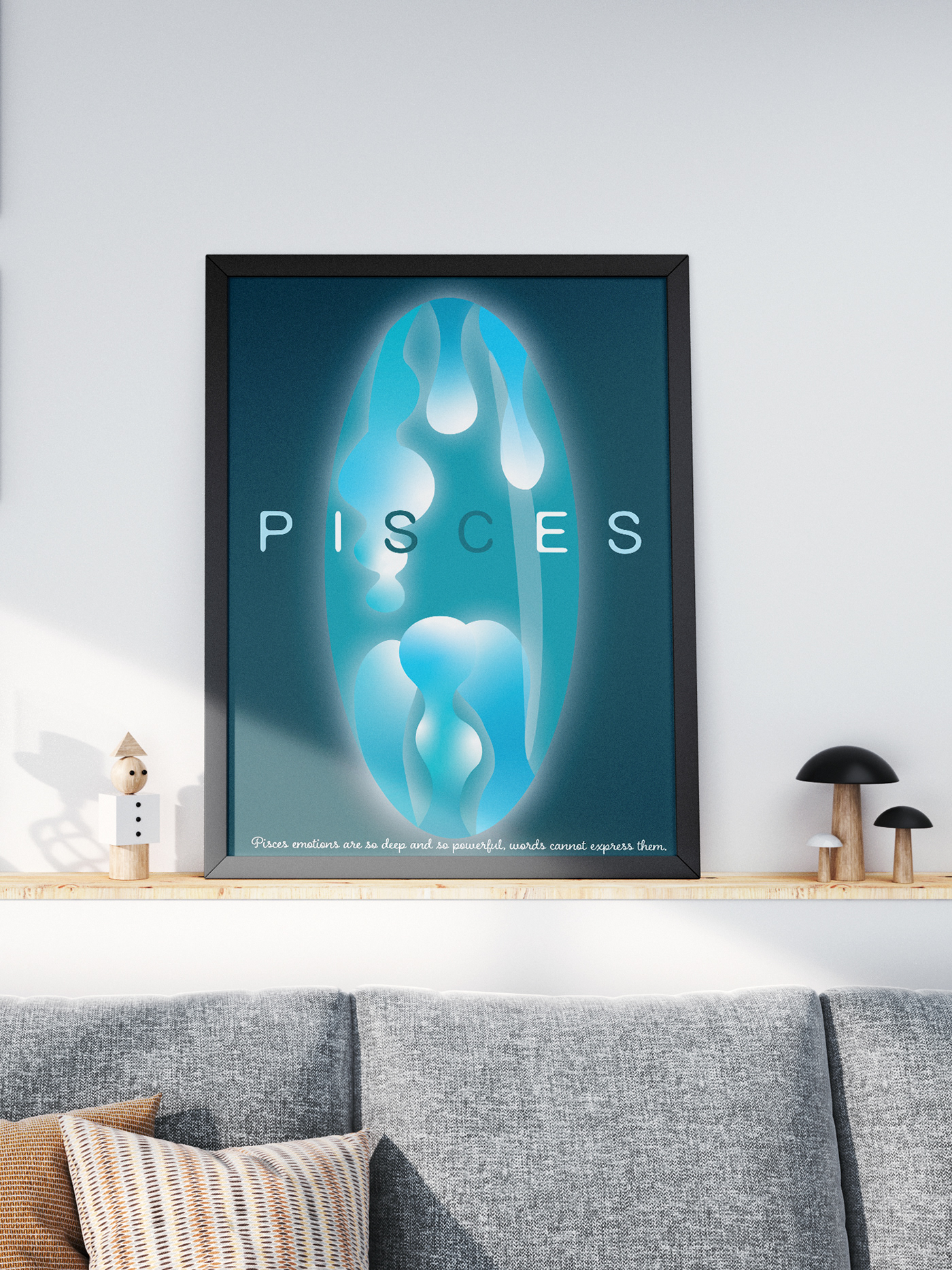 design ILLUSTRATION  Layout pisces poster typography   zodiac
