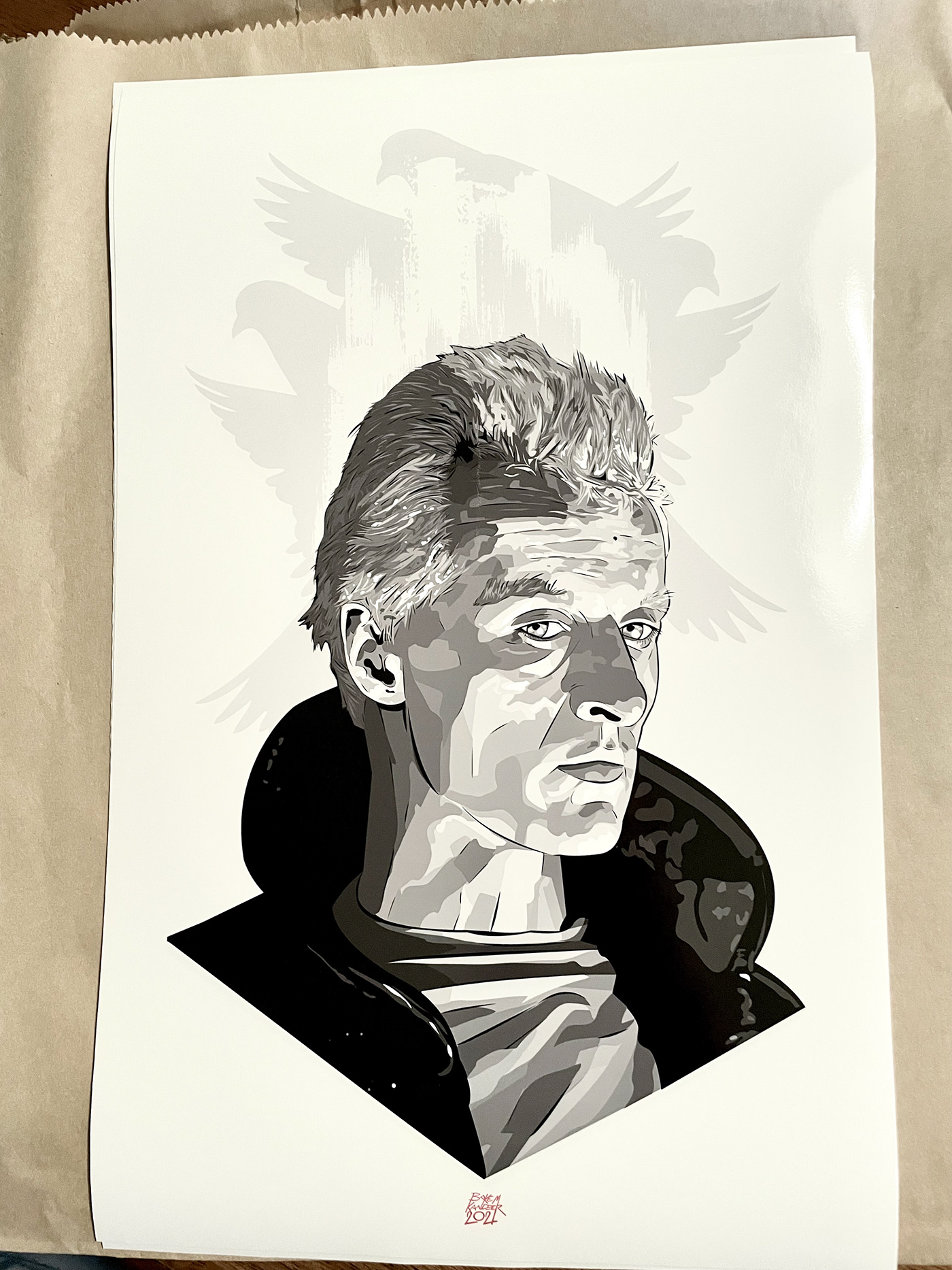 2D blade runner ILLUSTRATION  movie painting Movies painting   portrait Roy Batty vector