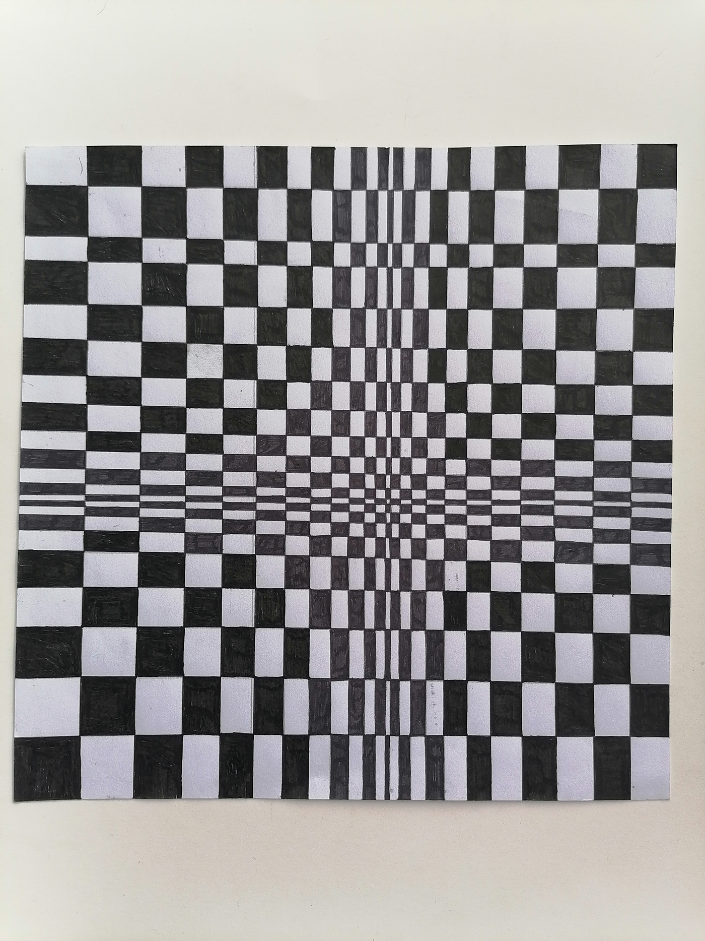 Drawing  painting   inktober black and white black optical optical illusion abstract geometric ink