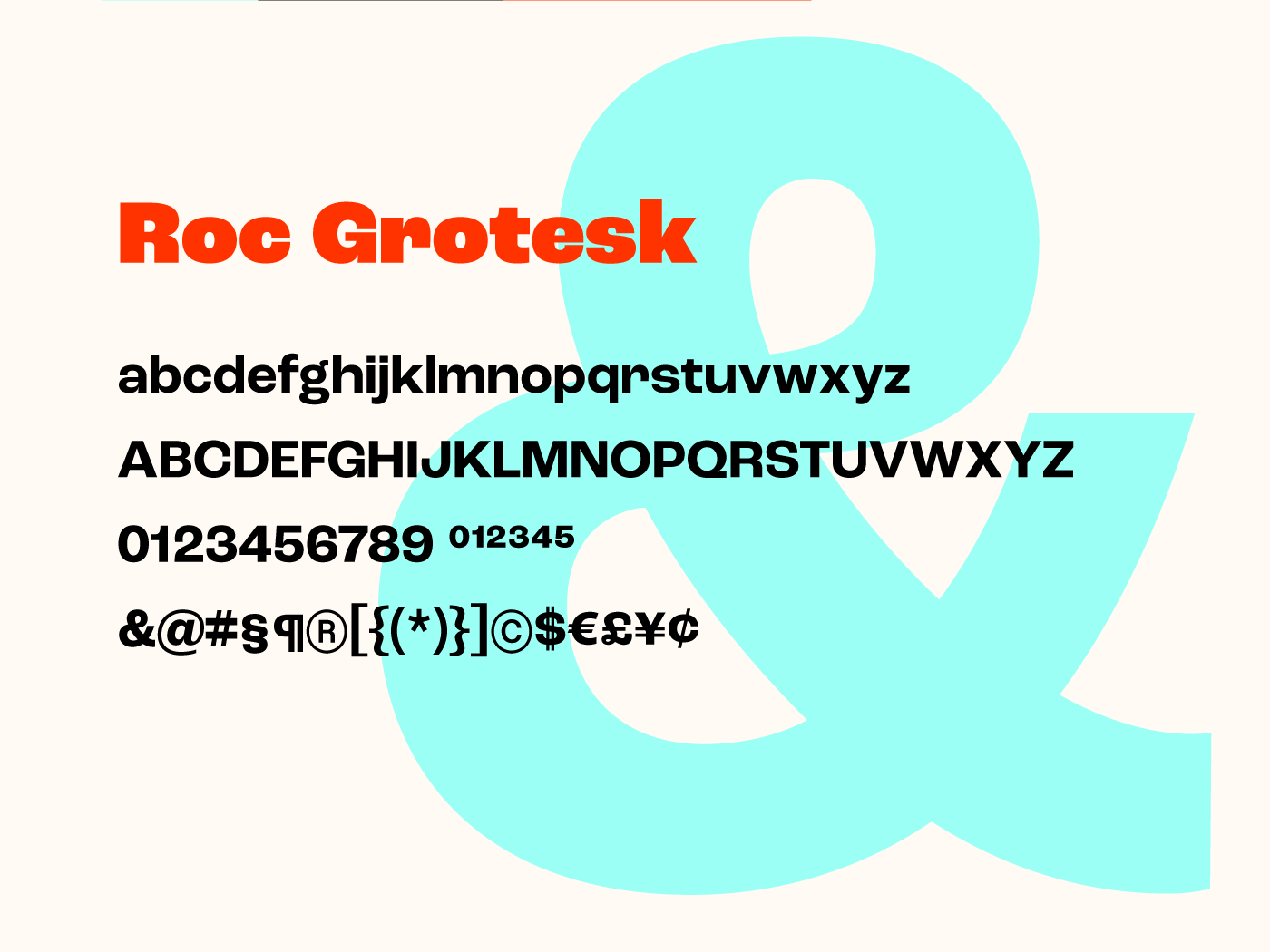 font Typeface sans Roc grotesk Display poster