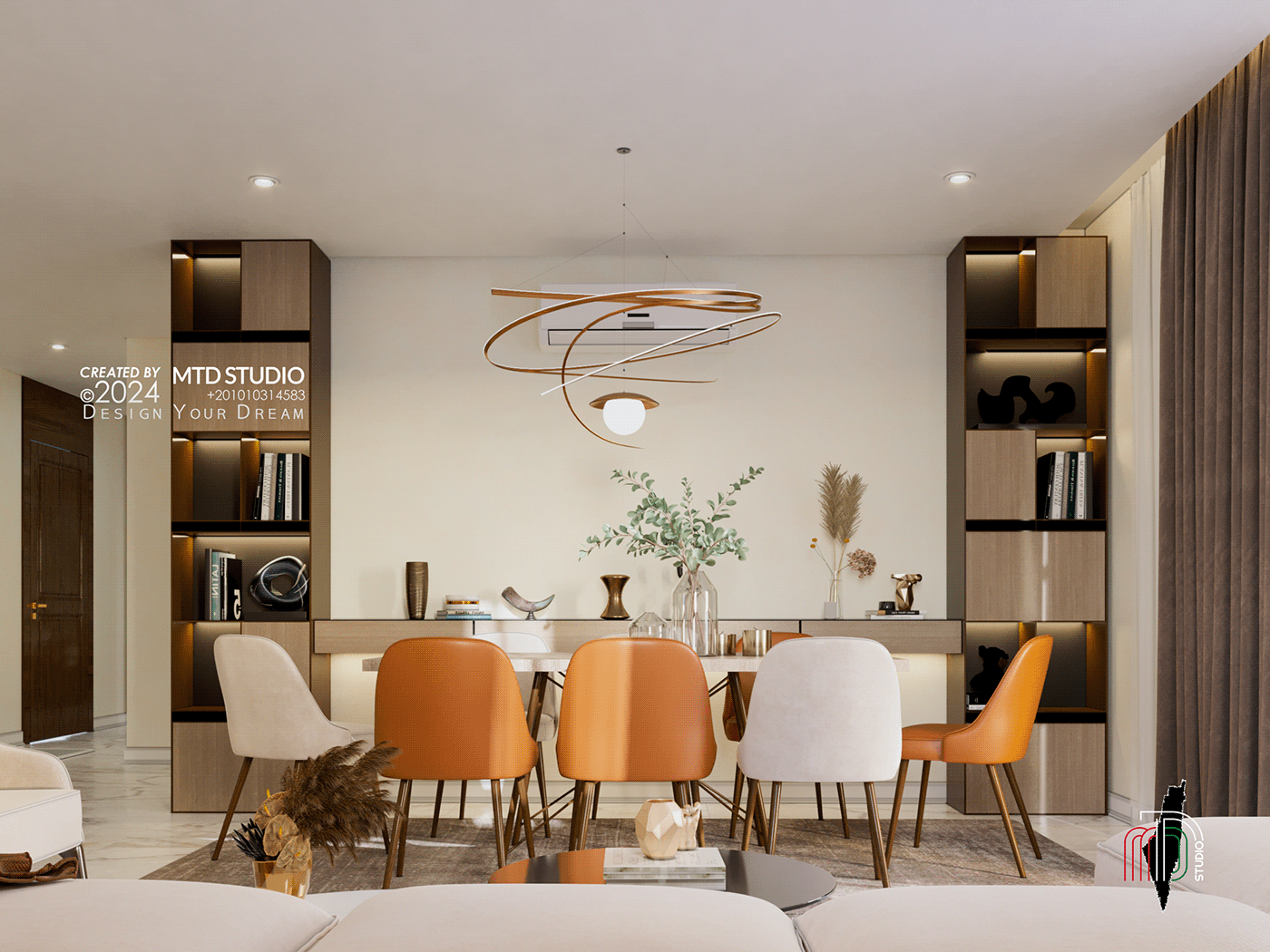 dining interior design  visualization living room home decor architecture modern archviz CGI