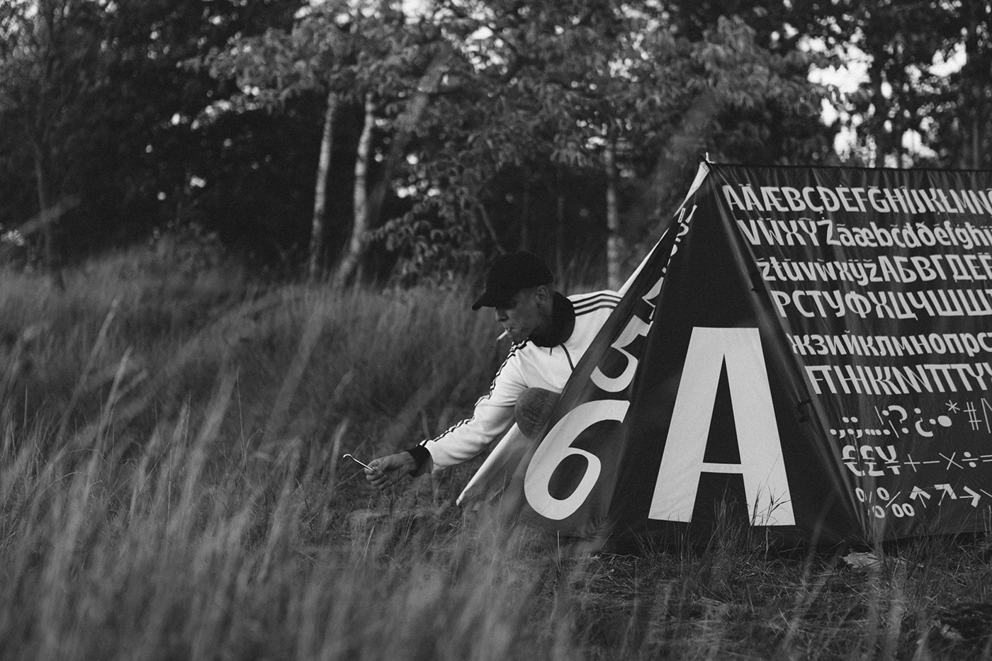 typography   type design tent bold White black summer festival identity drone