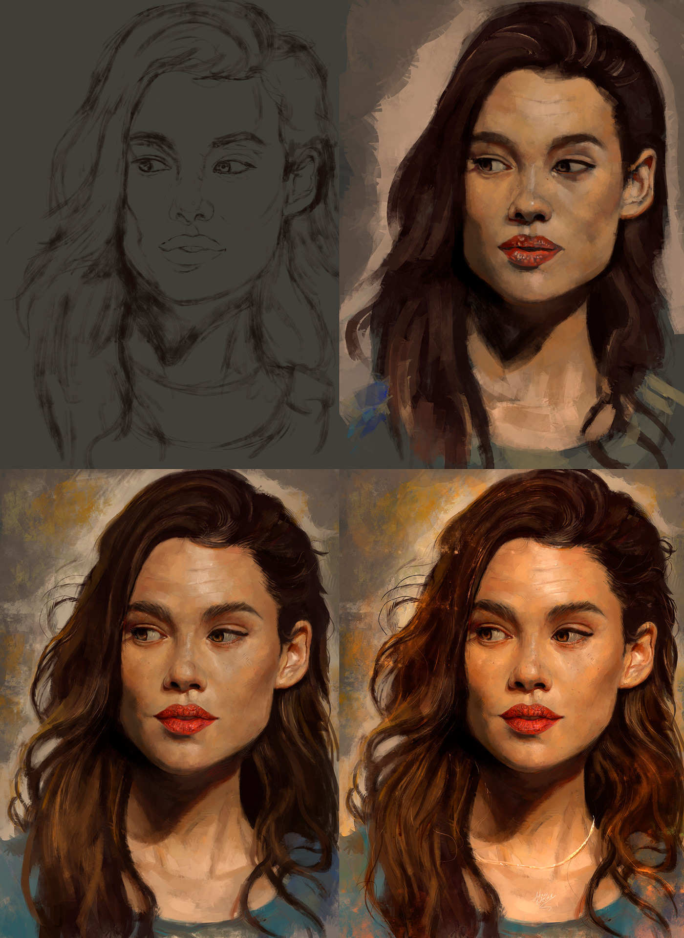 portrait art digitalart girl eyes digitalpainting color light Drawing  Interior