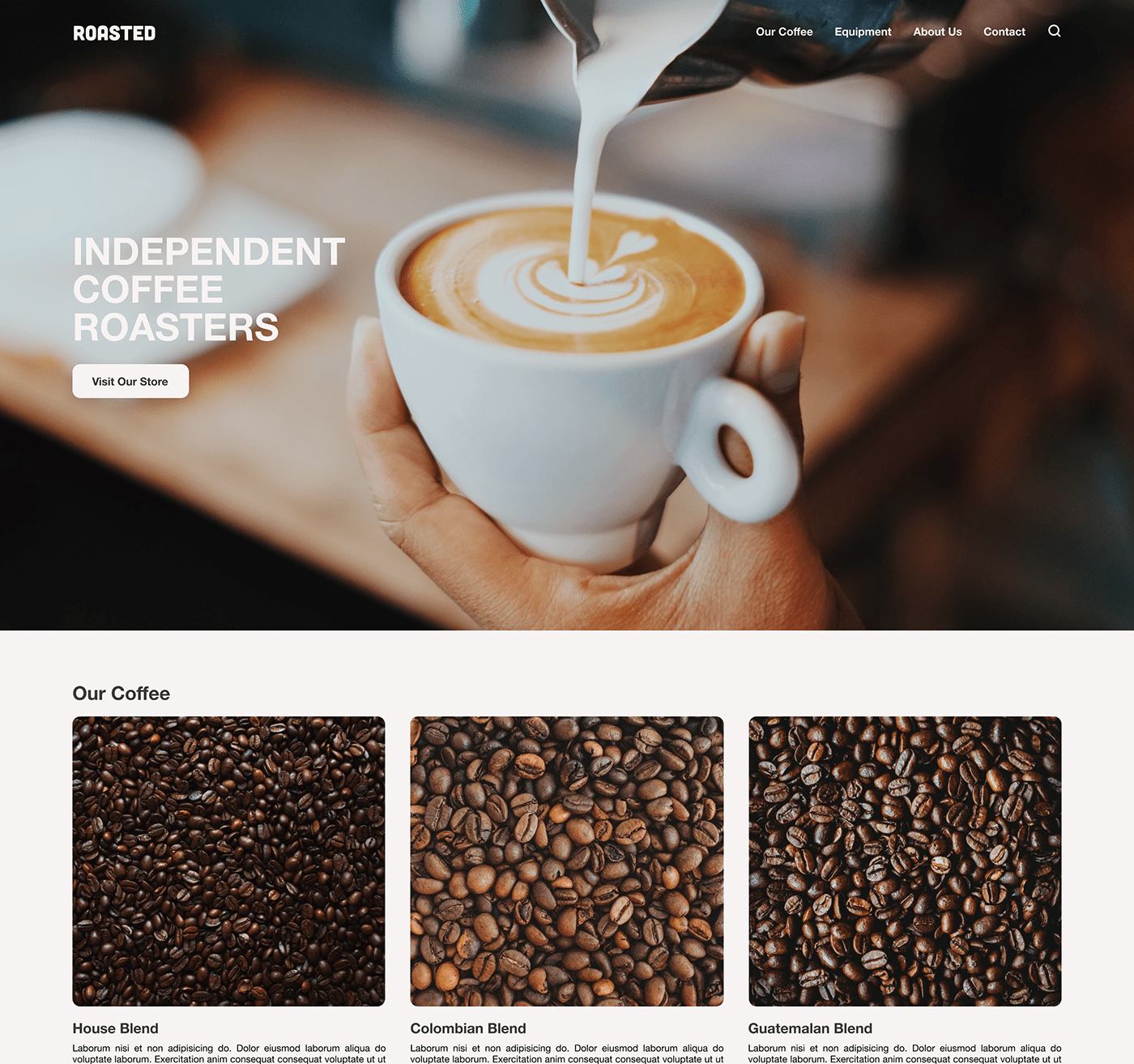 Coffee Figma UI ux Web Design  Website Website Design