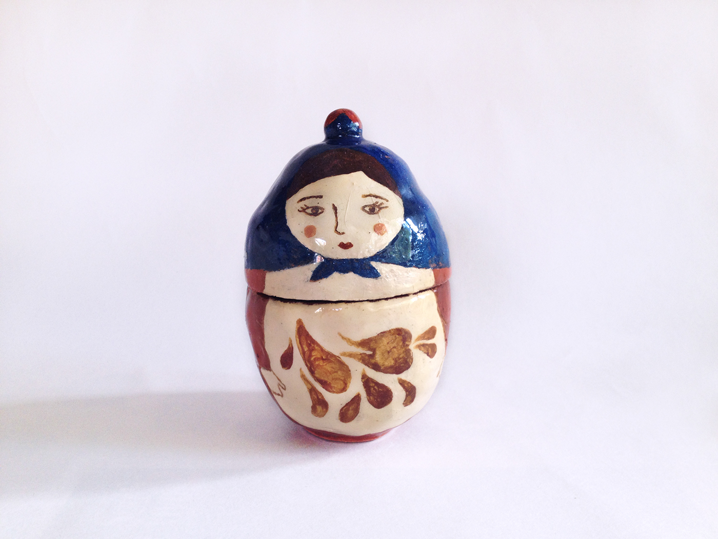 tea matryoshka doll ceramics  clay dinnerware tableware handmade teacup design objectsdesign Pottery