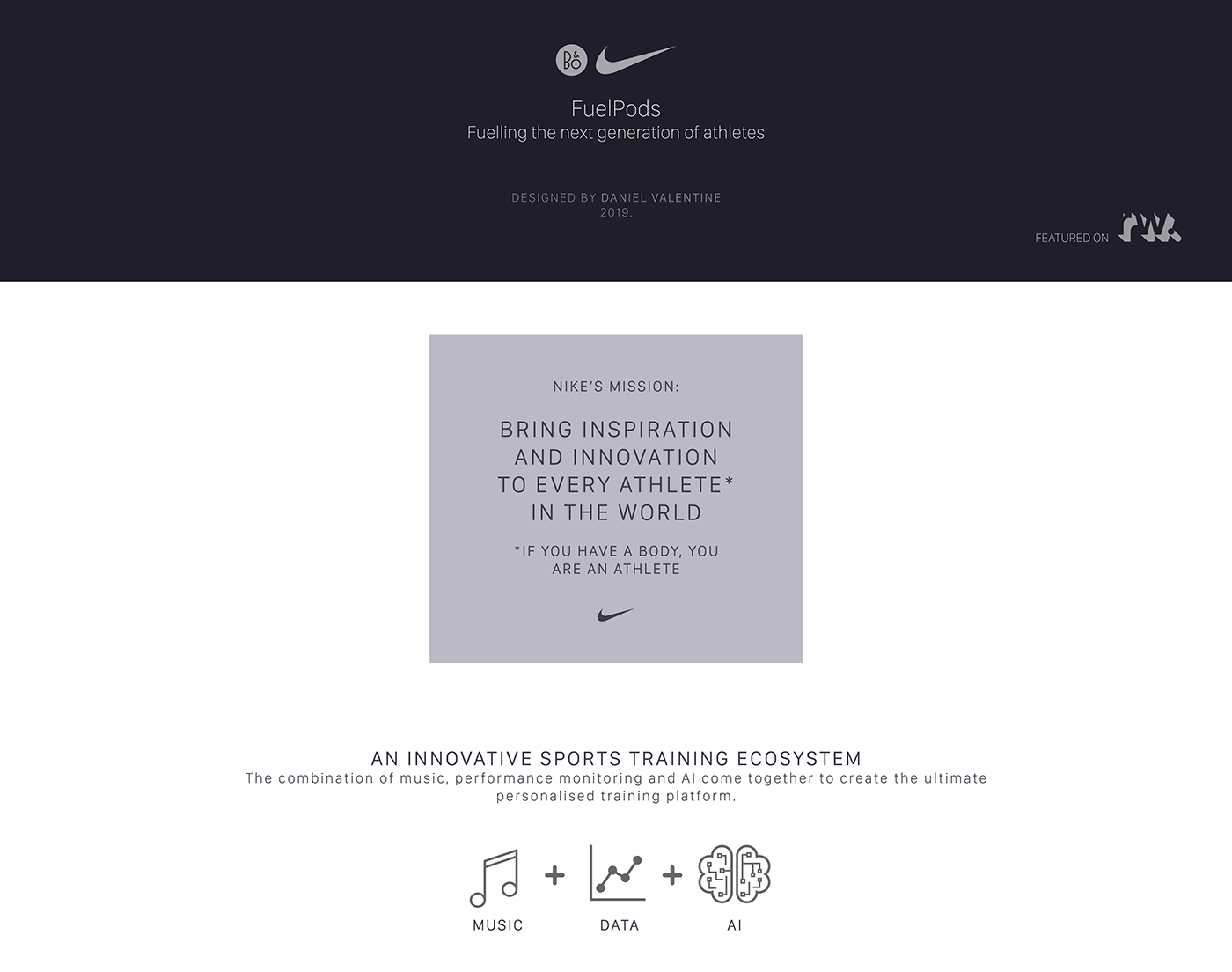 Nike bang and olufsen Fuelpod fuel band Fuel pod dtvdesign keyshot sport design ai Service design