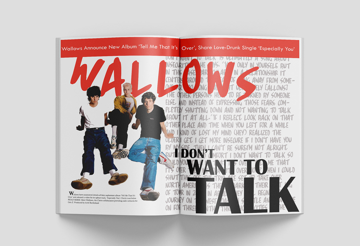 editorial editorial design  Entertainment InDesign Layout magazine typography   wallowsmusic