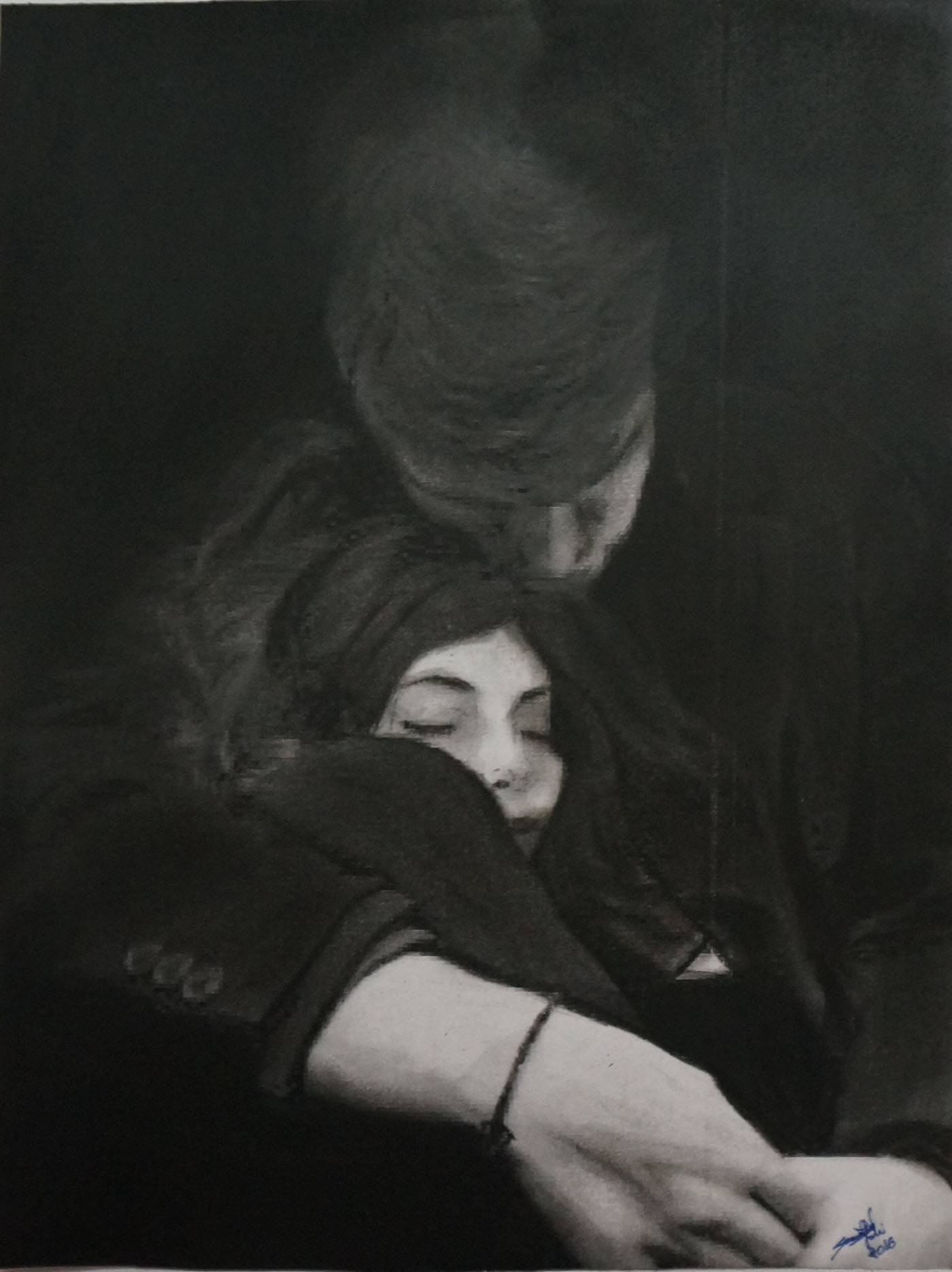 Charcoal Art charcoal sketch Love Lovers happiness joy