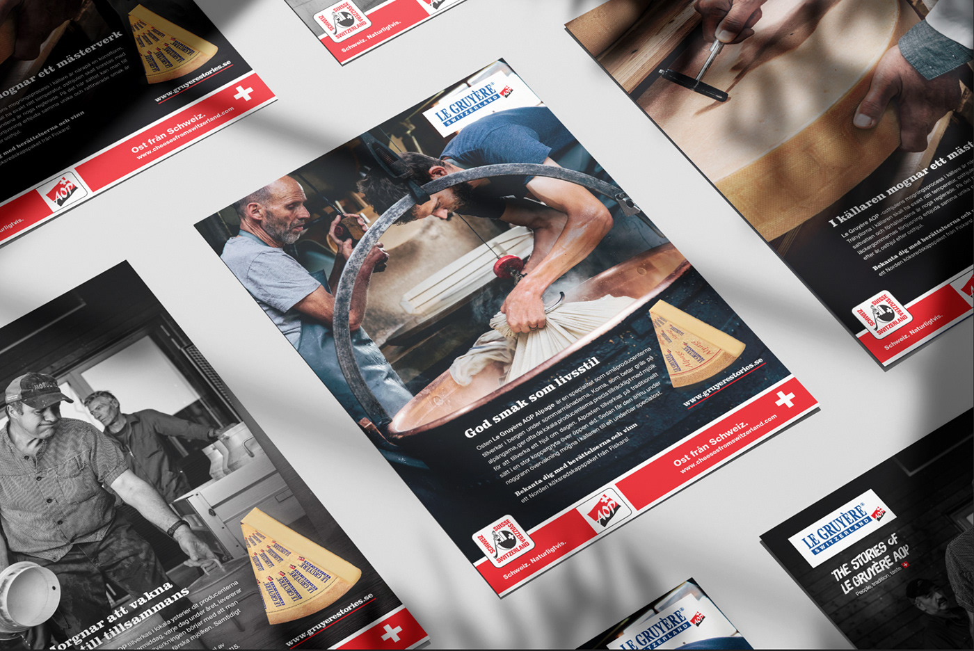 behind the scenes brand building Cheese Food  magazine print social media branding  Food Advertising Switzerland