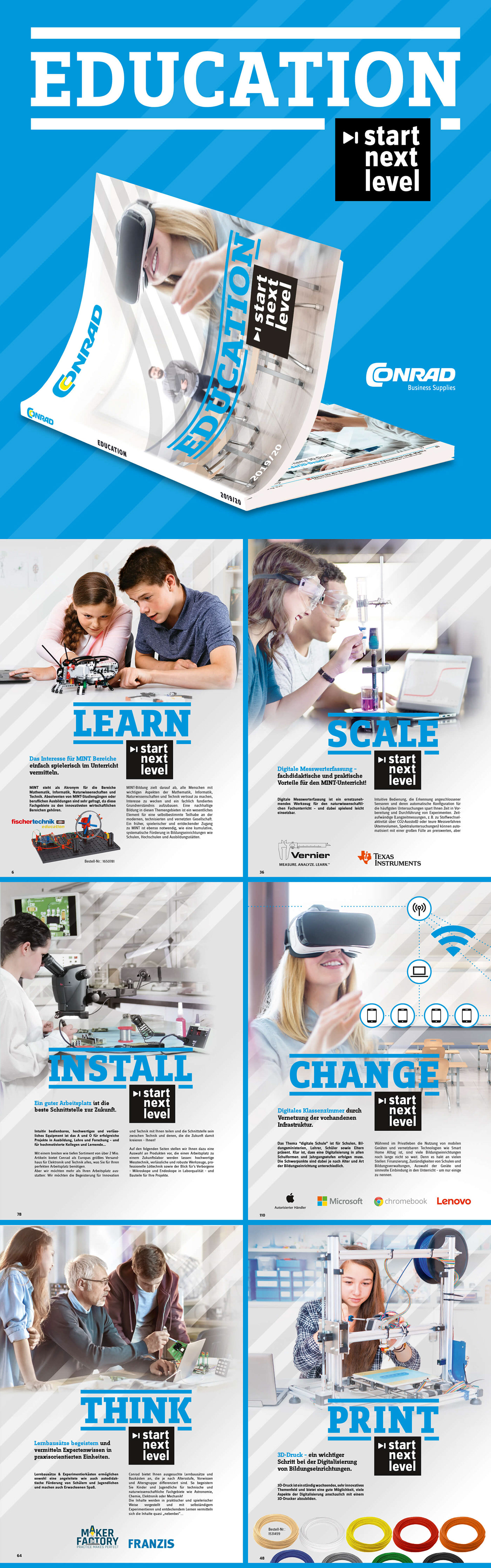 Education Kampagne katalog Keyvisual Konzept print