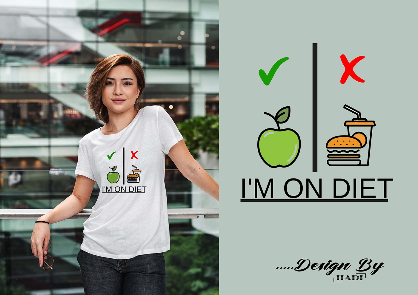 tshirt T-Shirt Design t-shirts typography   diet excercise fitness Health medical