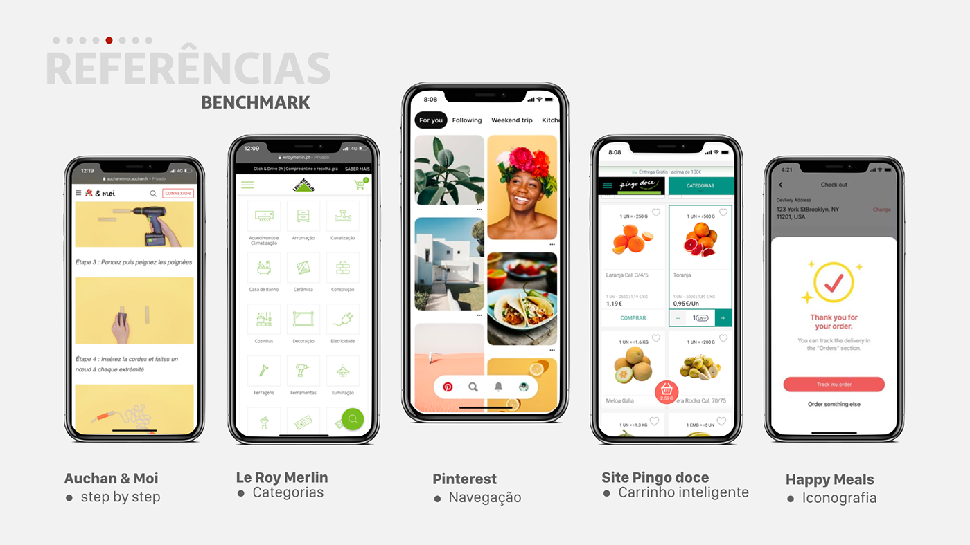 Auchan design thinking graphic design  Mobile app redesign user experience user interface design