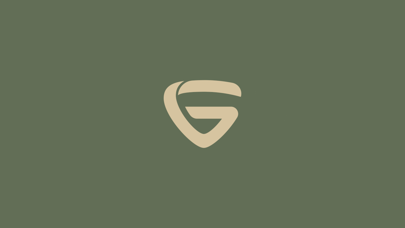 Corporate rebranding Gung Ho Inverted Triangle knife Logo Design Military minimalist monogram Sharp warrior