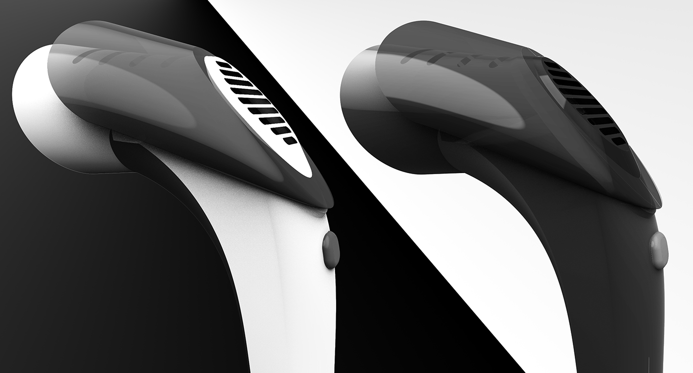 industrial design  product design  Hair Dryer concept black and white