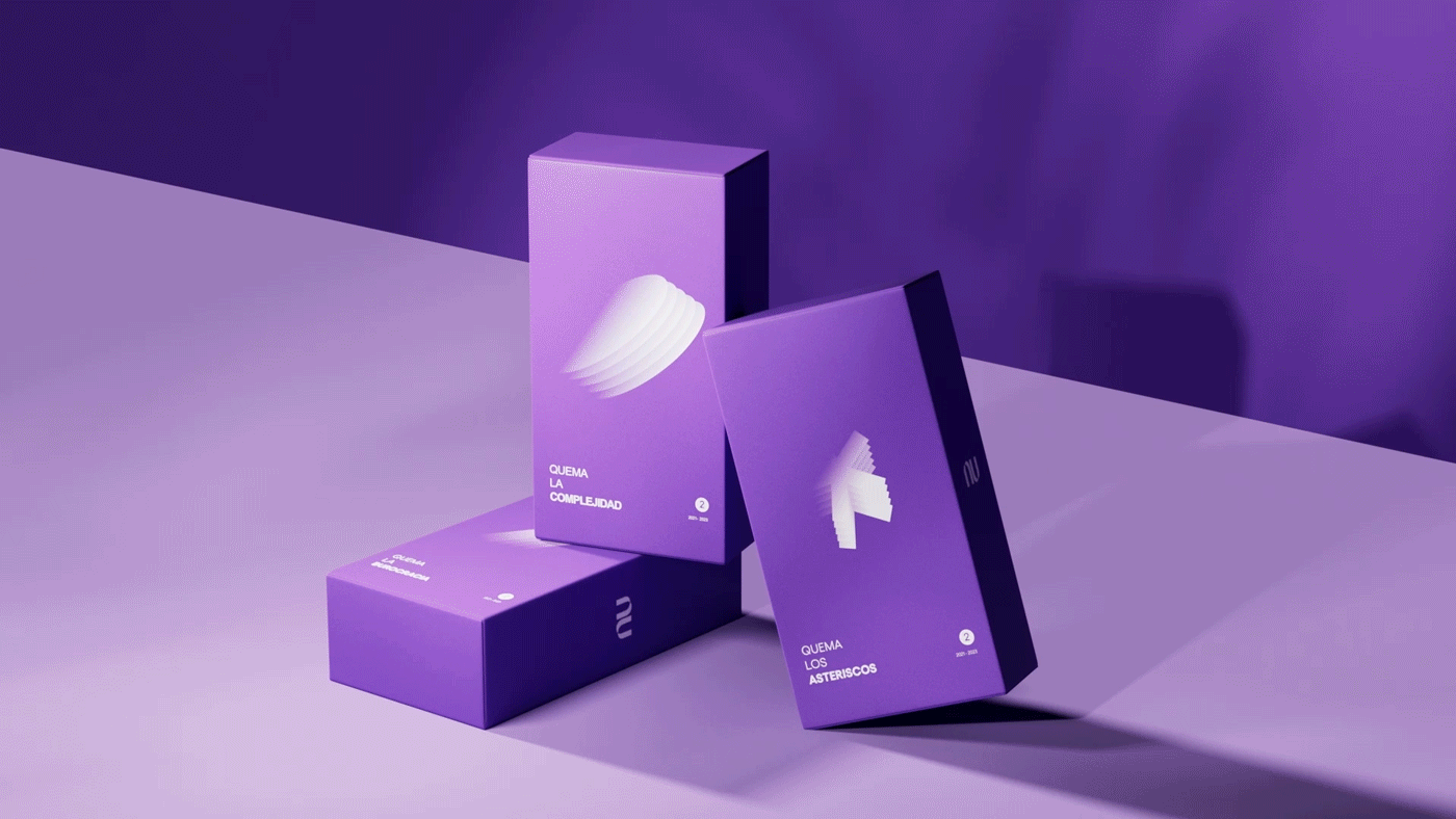 design Packaging 3D candle Nubank colombia nu