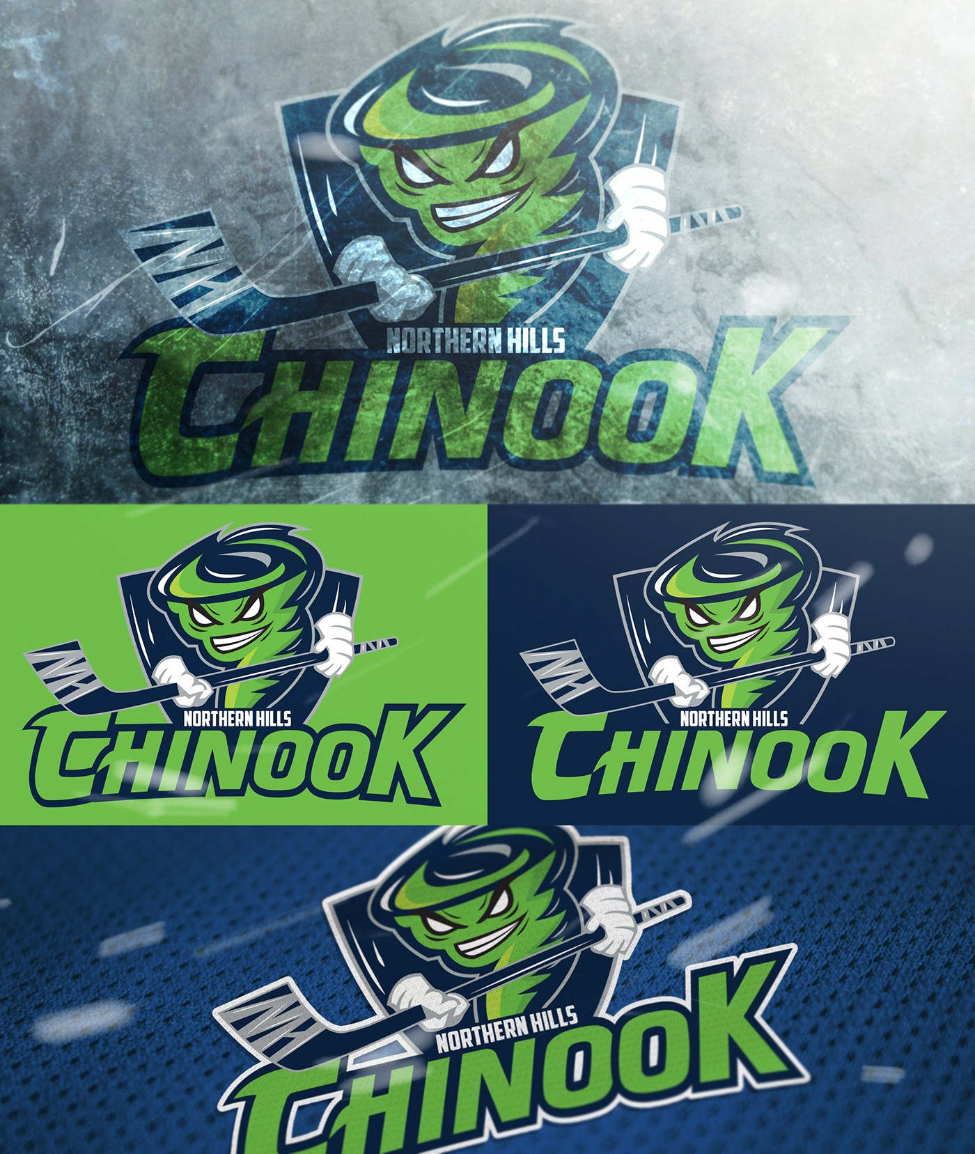 brand identity chinook hockey hockey design Hockey logo logo Logo Design south dakota Sports Branding Sports logo