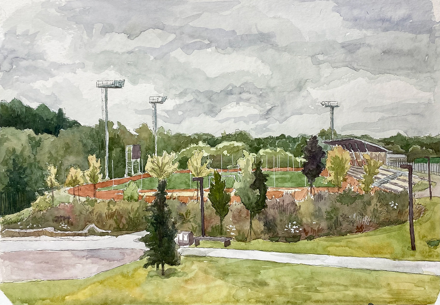 watercolors school gallery ILLUSTRATION  Landscape