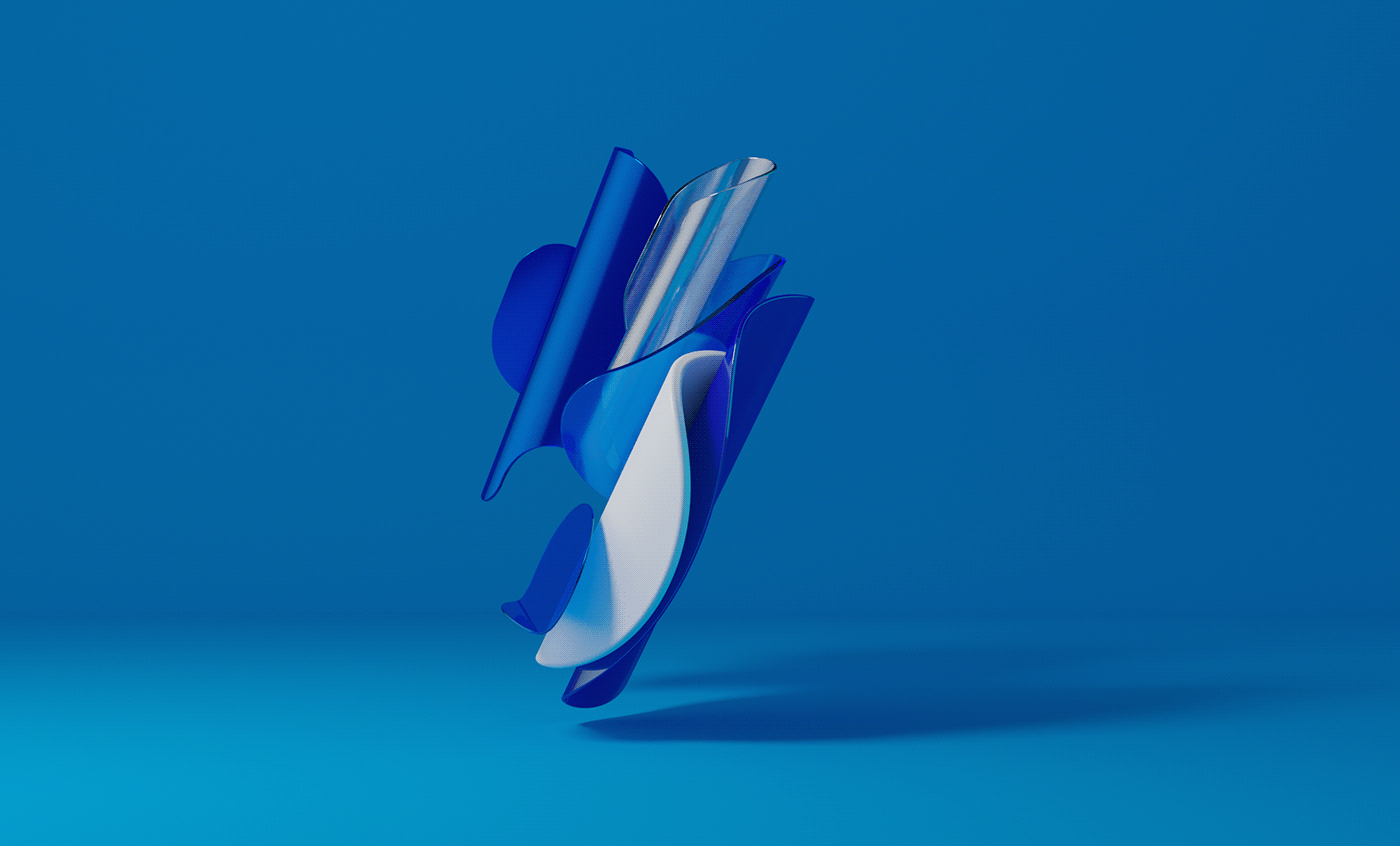 abstract blender3d blue Commissioned composition curves ILLUSTRATION  plastic