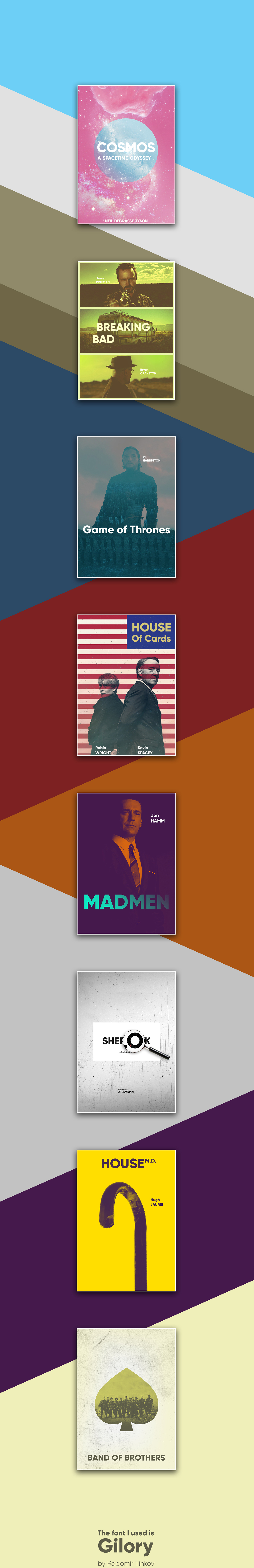 tv shows poster breaking bad cosmos house of cards house madmen Band Of Brothers Fan Art