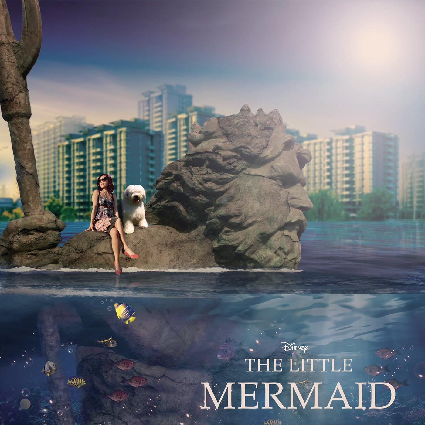 The Little Mermaid little mermaid disney remake photoshop surreal artwork flounder