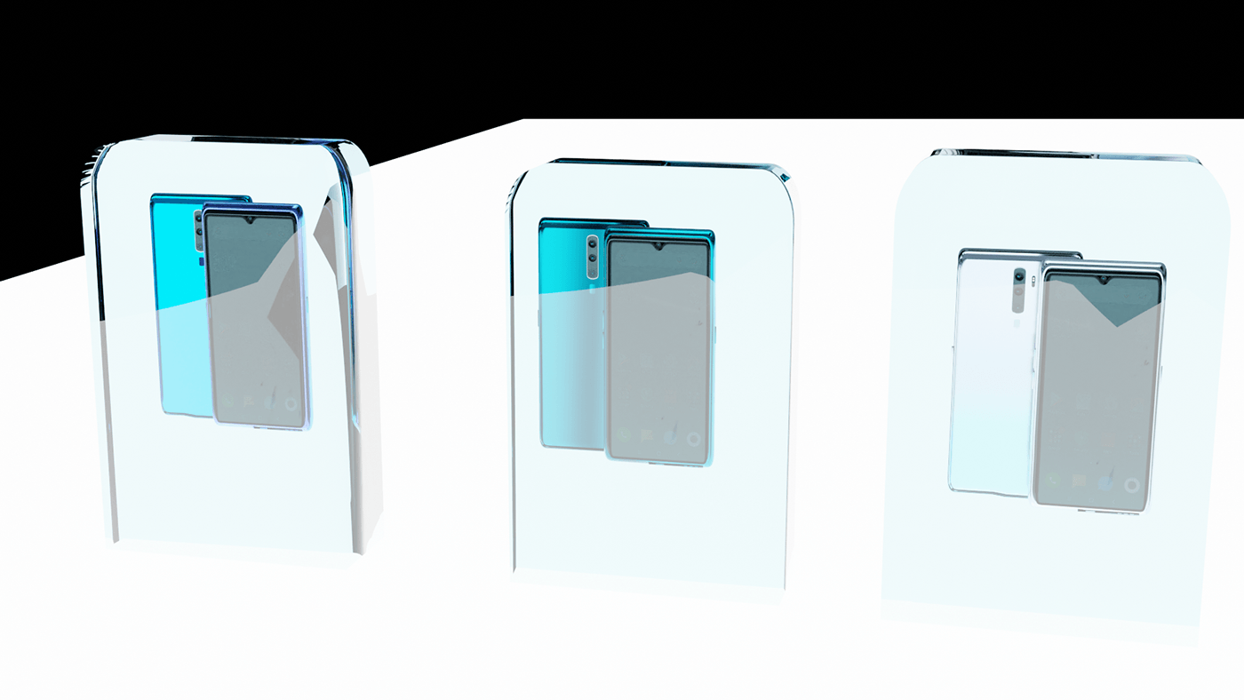 mobile phone Oppo blender Render 3D modeling commercial product design  3d modeling A9 2020